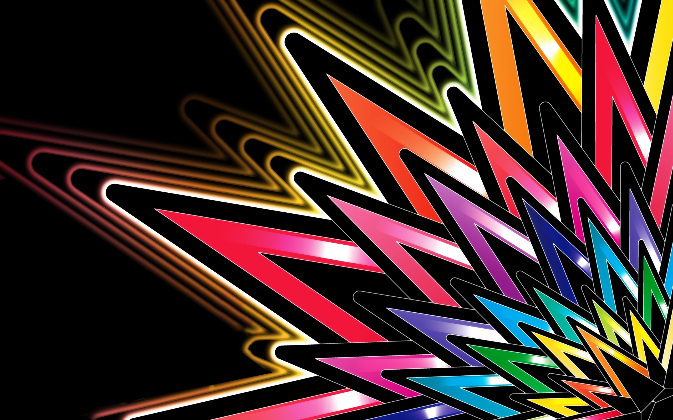 2560x1600 star form colorful lines