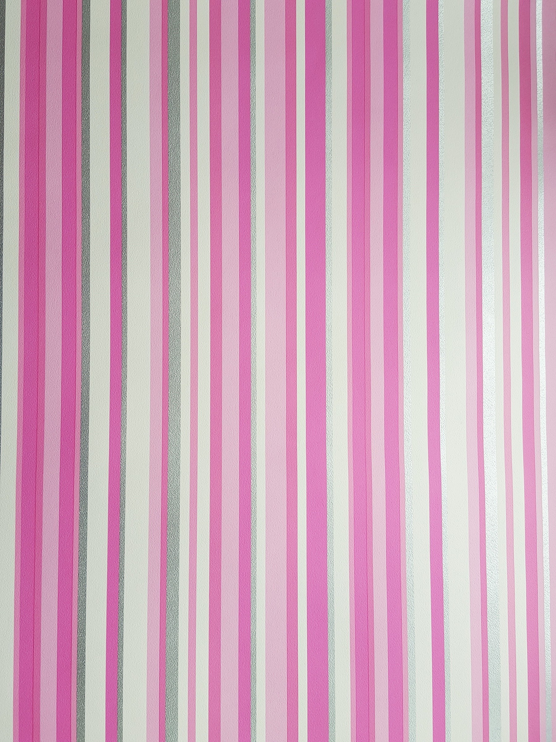 1800x2400 New Trend Girls Pink Silver White Barcode Stripe Wallpaper