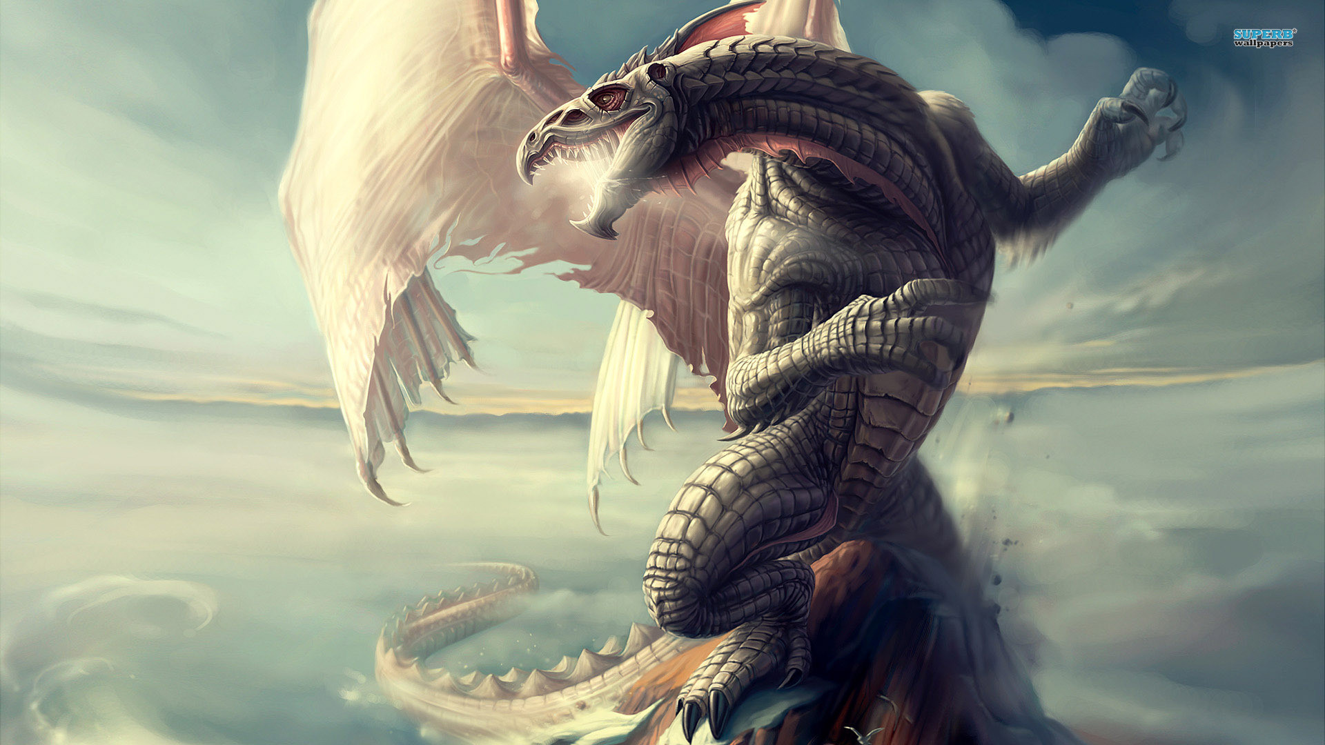 1920x1080 High resolution fantasy desktop wallpaper of Neverwinter Nights Dragon (ID: