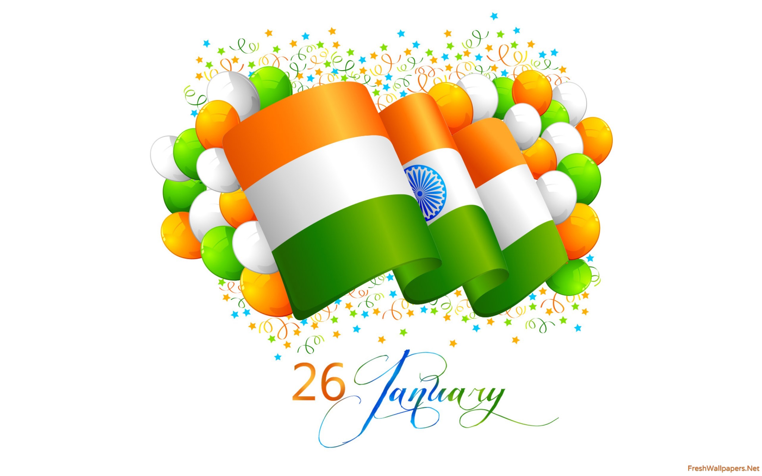 2560x1600 3D Republic Day Indian Flag wallpaper