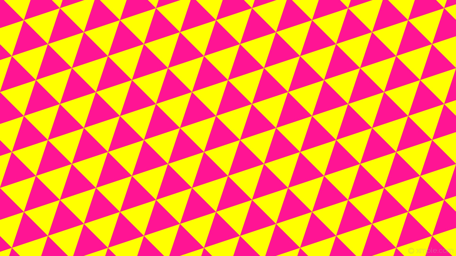 1920x1080 wallpaper yellow pink triangle deep pink #ff1493 #ffff00 315Â° 143px 286px