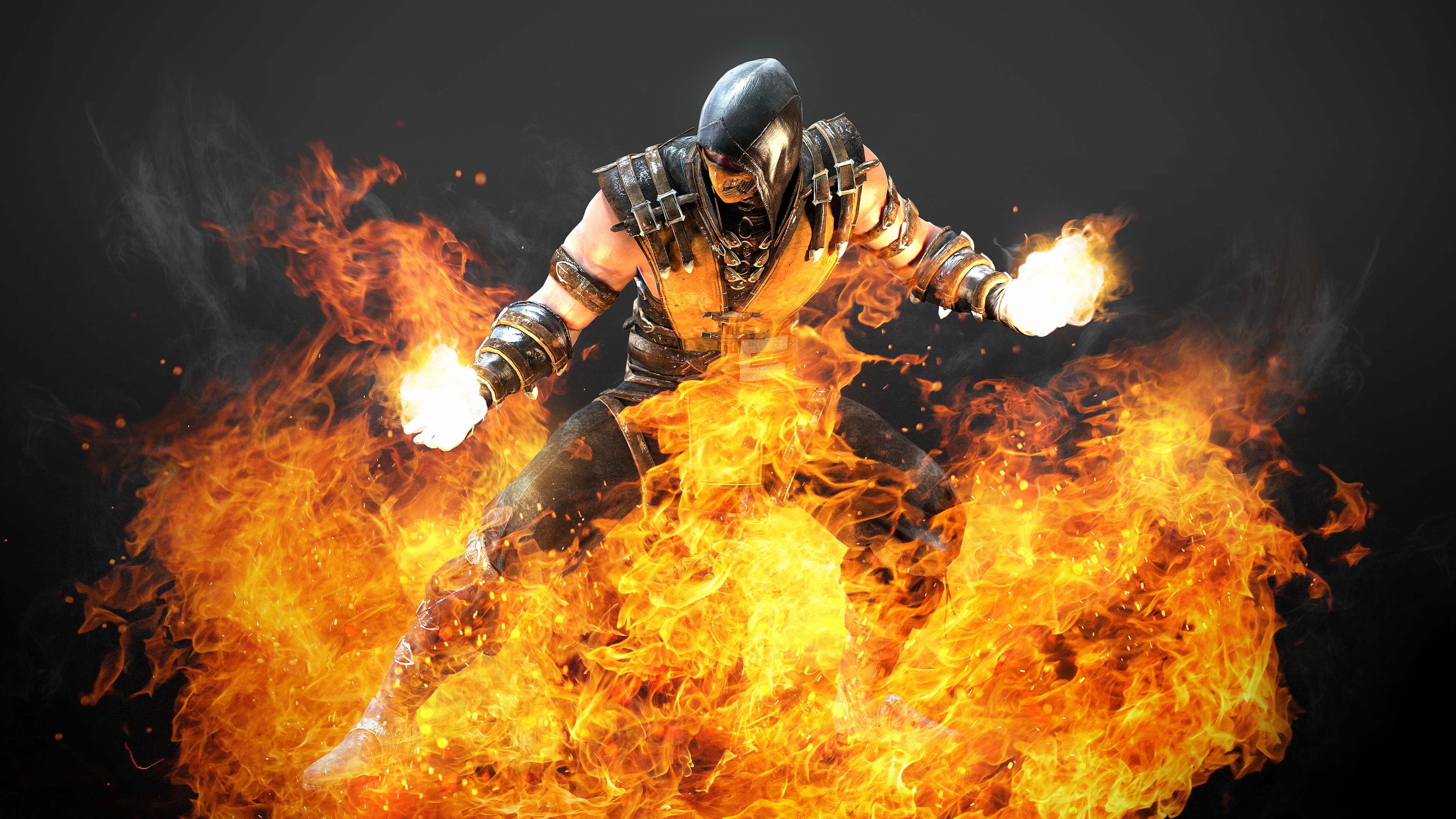 3840x2160 Hellfire Scorpion Mortal Kombat X 5k Artwork