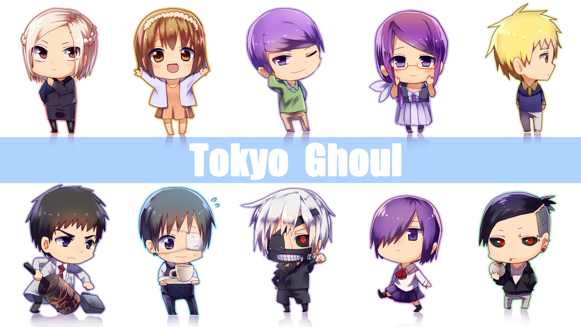 1920x1080 Tokyo Ghoul Chibi Wallpaper bonito do Anime Full HD 1920 Ã 1080
