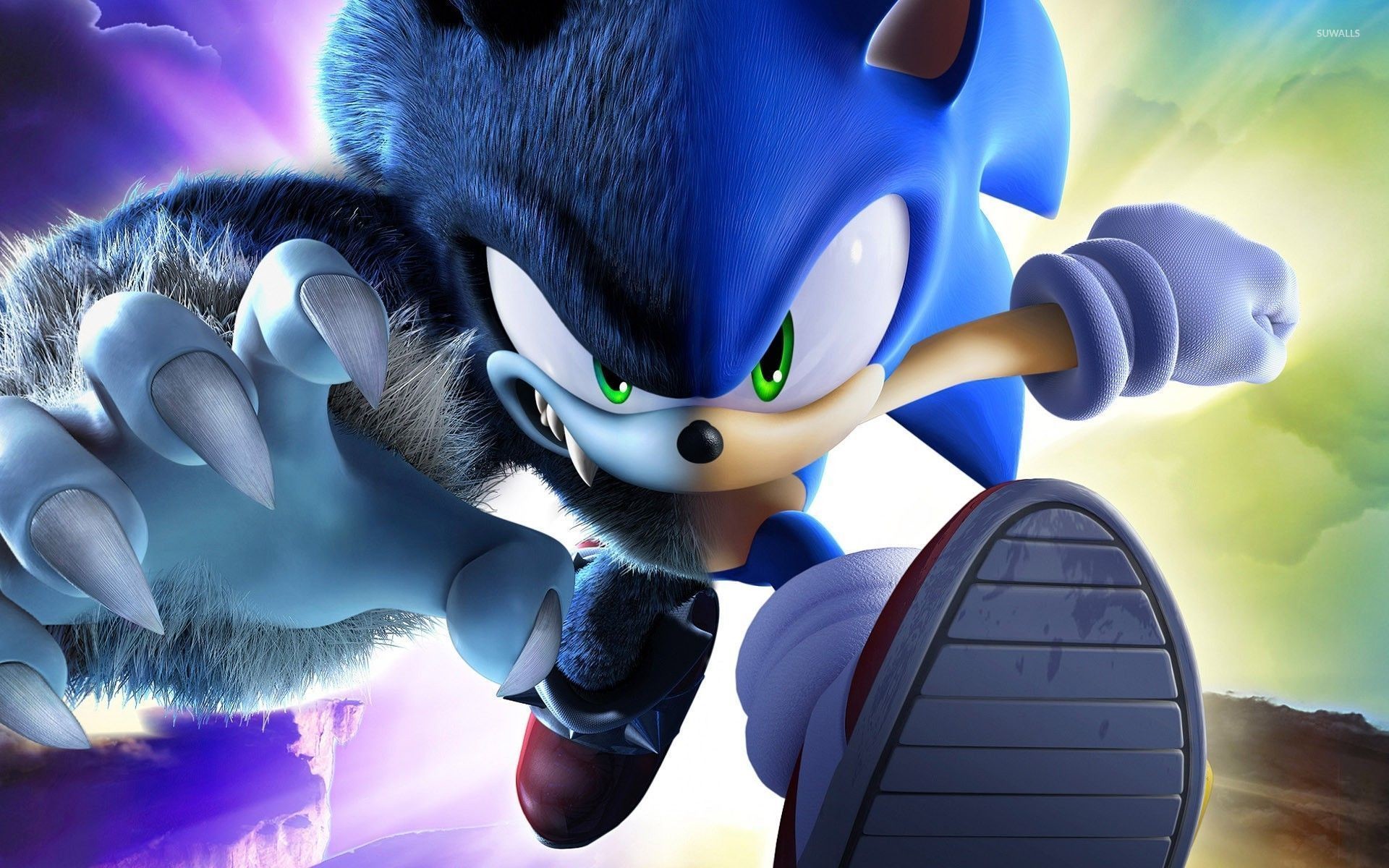 1920x1200 Angry Sonic the Hedgehog wallpaper