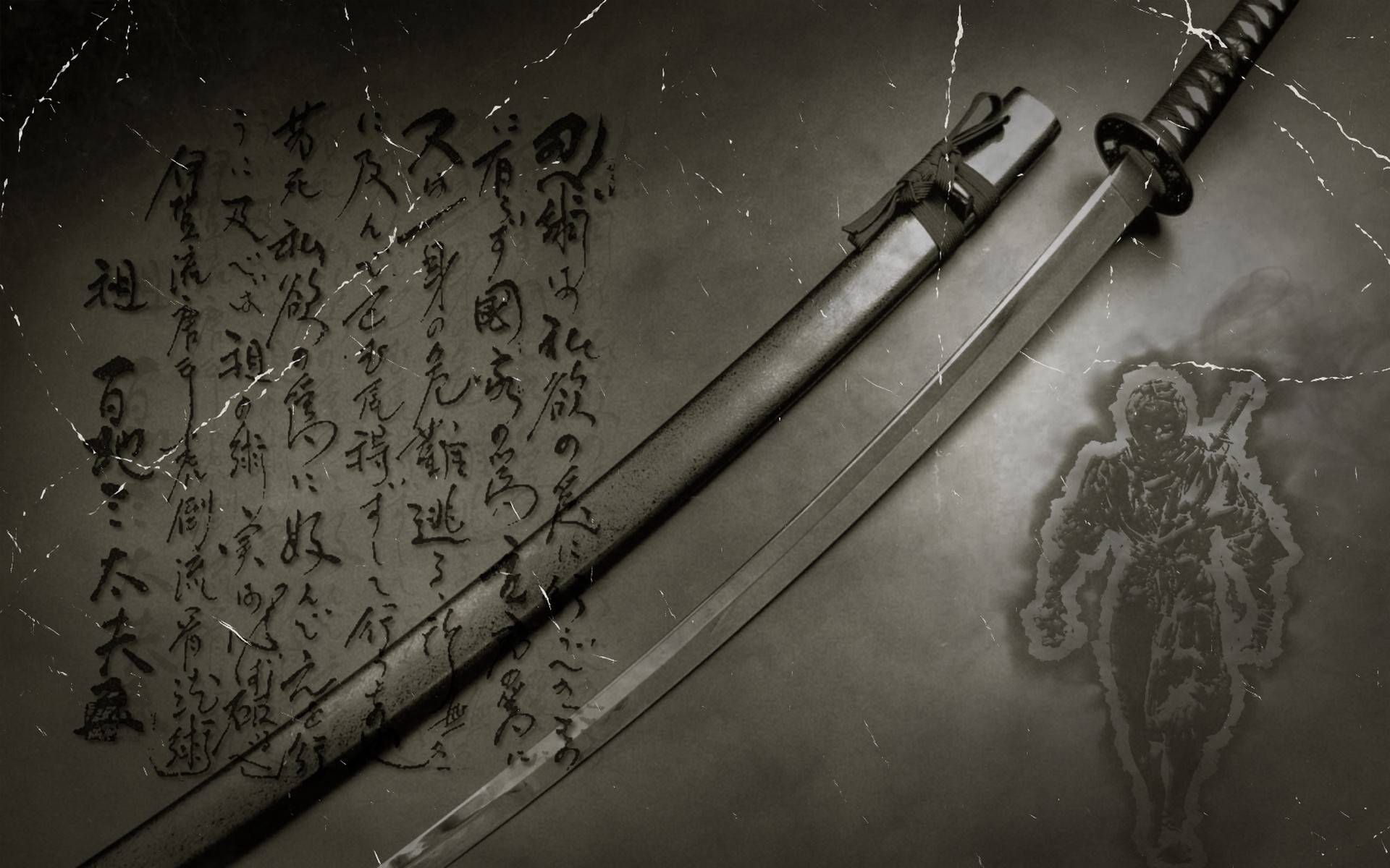 1920x1200 Sword, Anime, Japanese, Digital Art, Katana, Kanji Wallpapers HD / Desktop  and Mobile Backgrounds