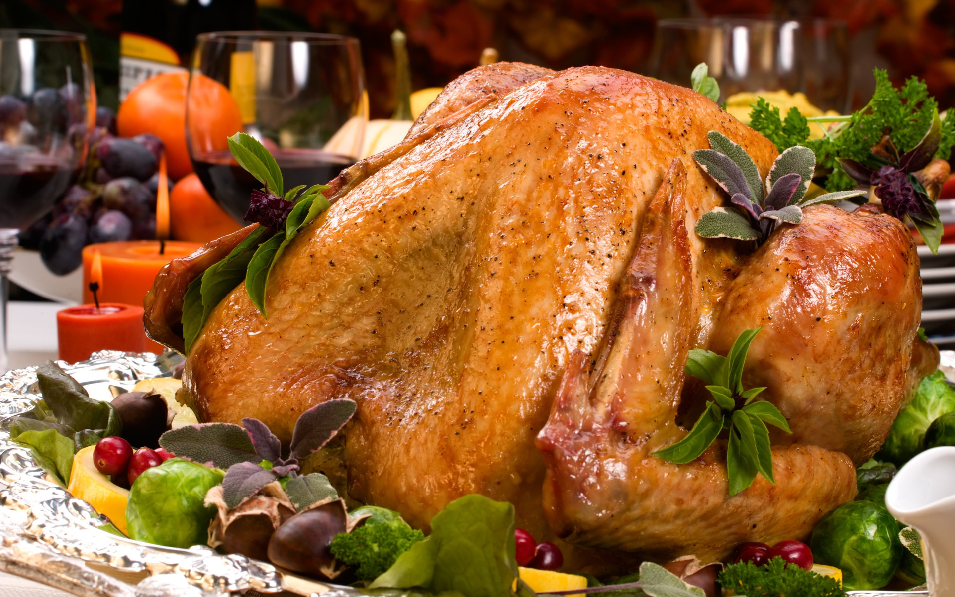 1920x1200 Holiday - Thanksgiving Turkey Food Wallpaper