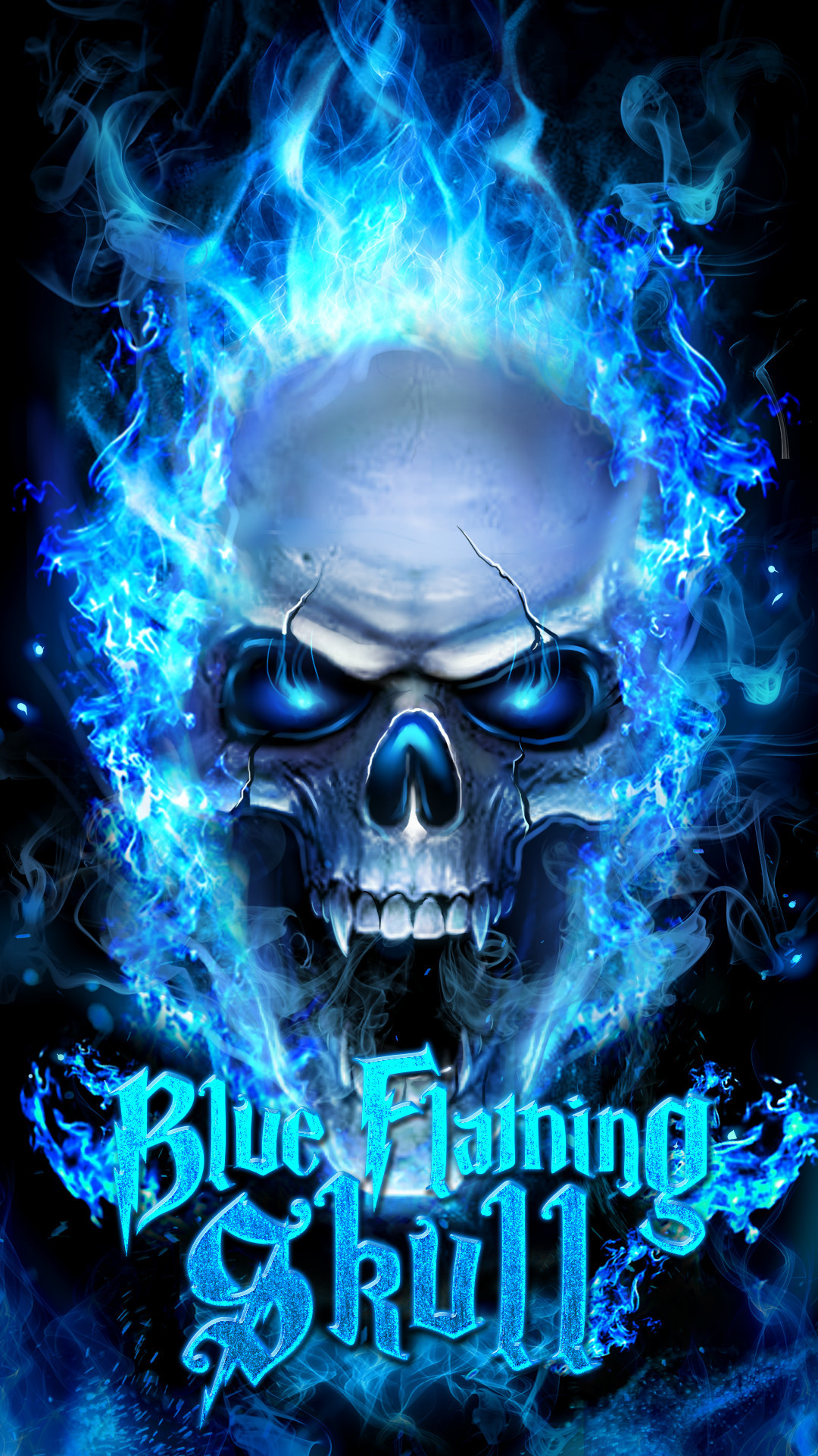1080x1920 Customize your screen with the turbulence fire skull, occult flickering  flamesÃ°Å¸”Â¥ 