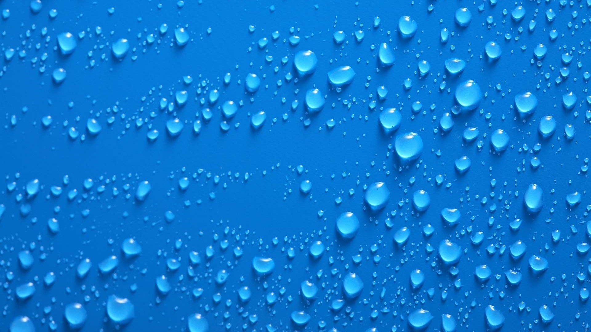 1920x1080 drops, blue background, surface
