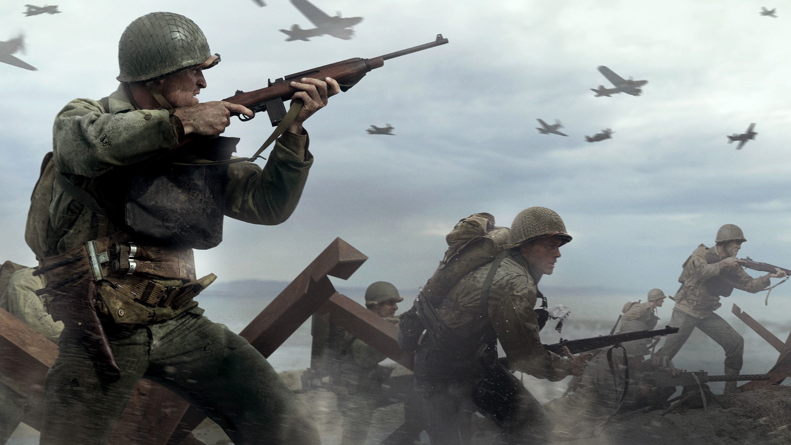 2560x1440 Awesome Call of Duty: WWII Soldiers in War wallpaper