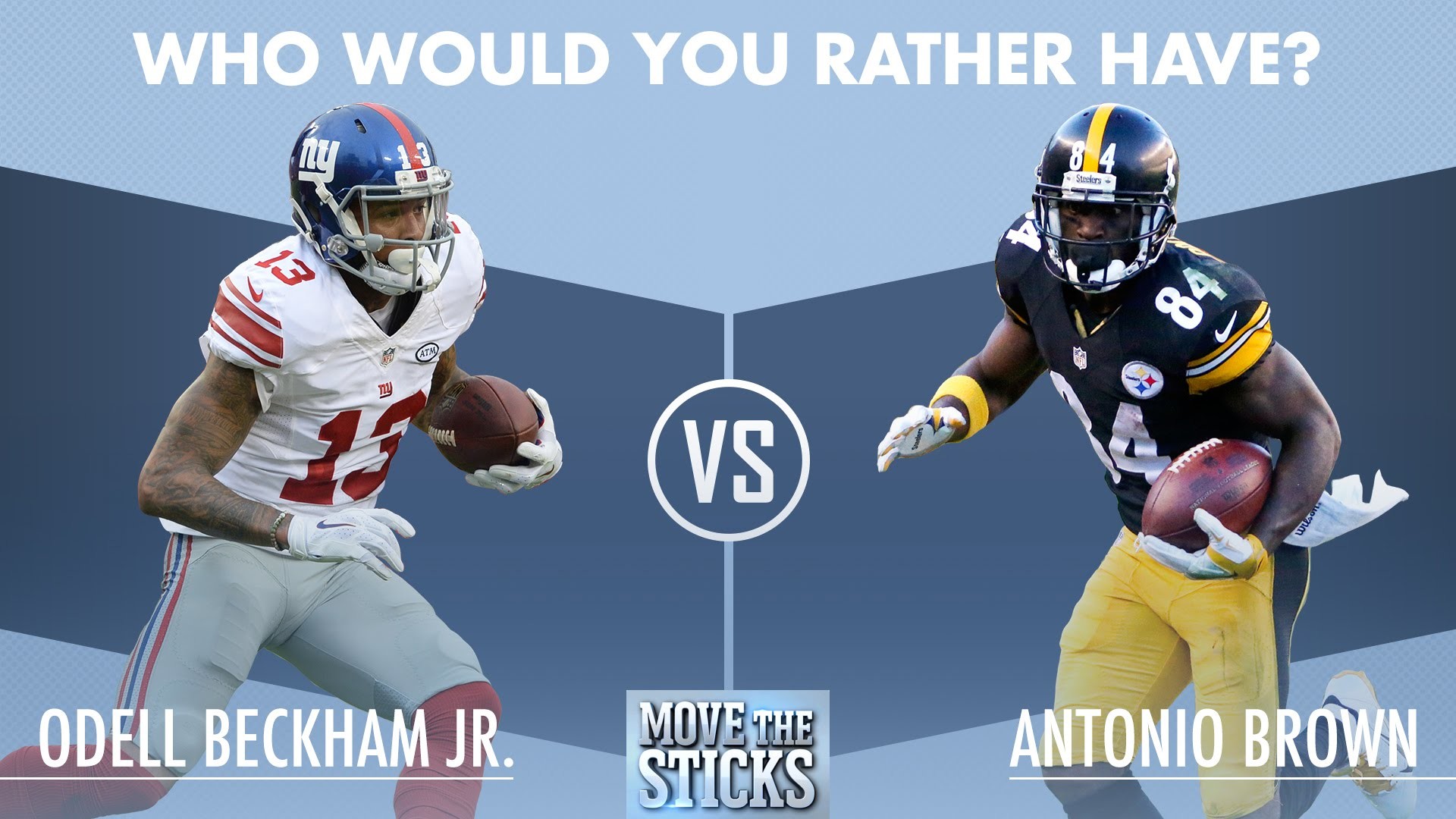 1920x1080 Who Would You Rather Have: Odell Beckham or Antonio Brown? | Move the  Sticks | NFL - YouTube