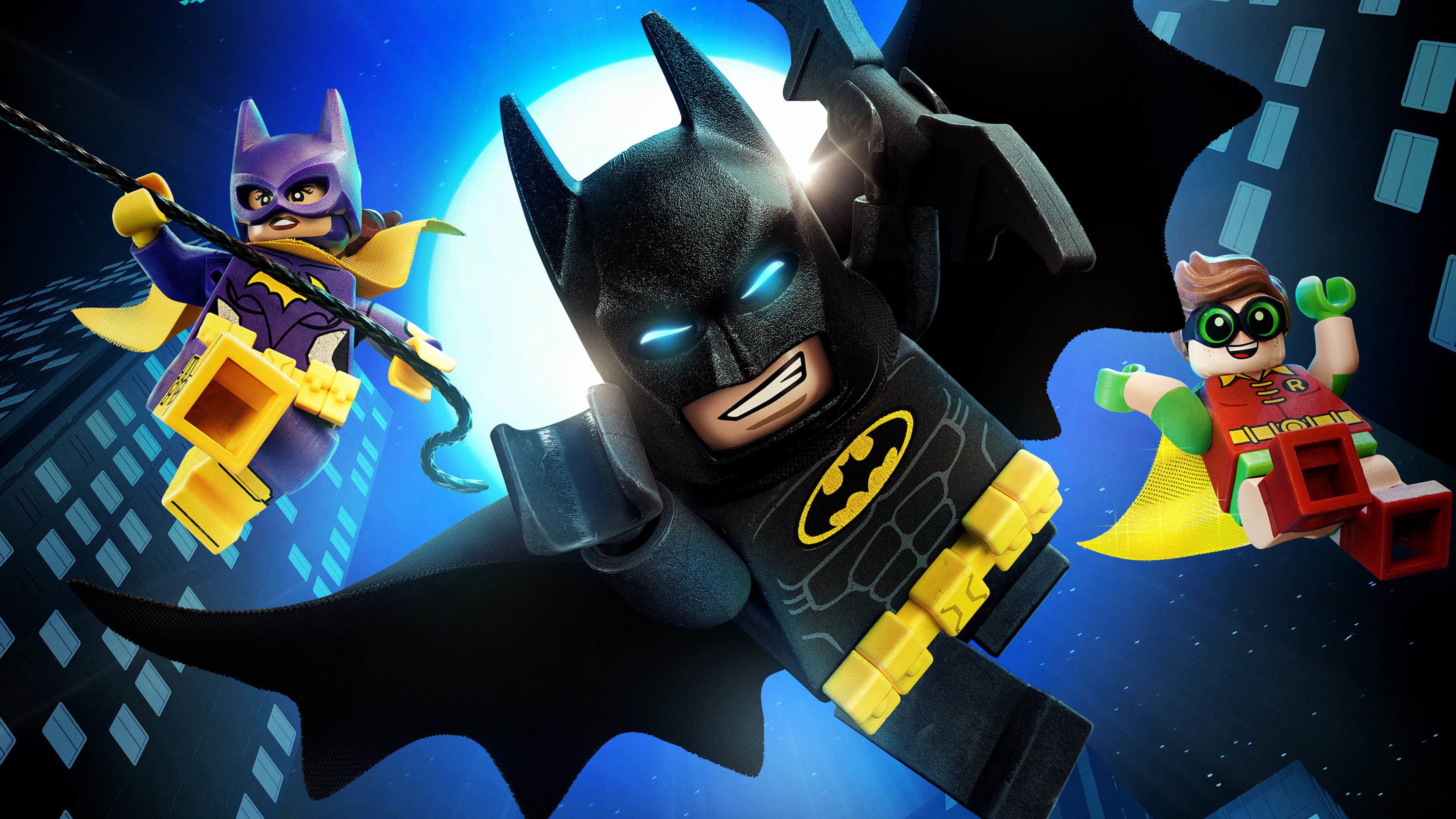 3840x2160 Batman, Batgirl & Robin - The Lego Batman Movie  wallpaper