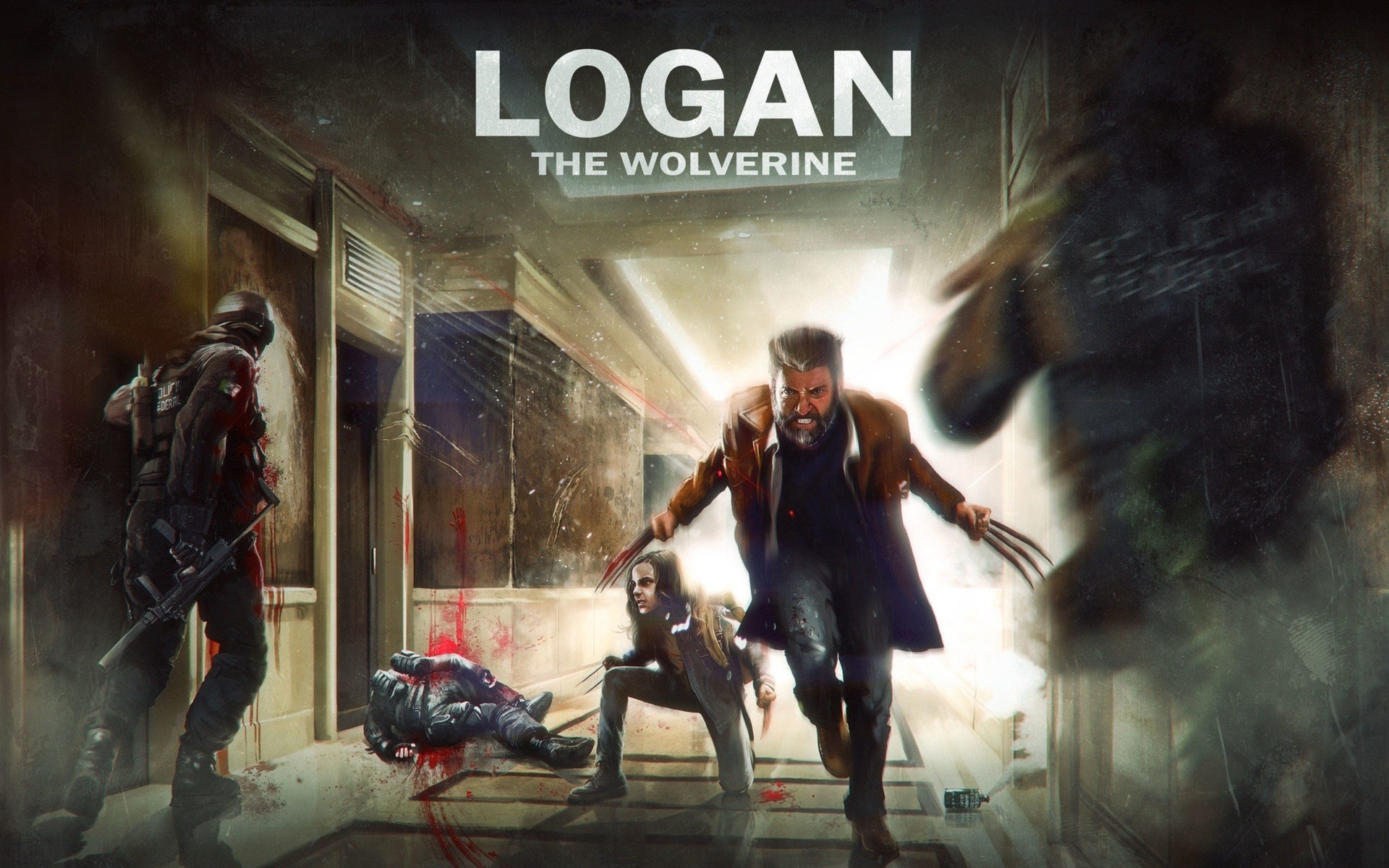 1920x1200 Logan Wolverine Hugh Jackman Laura Artwork HD Wallpaper Wide
