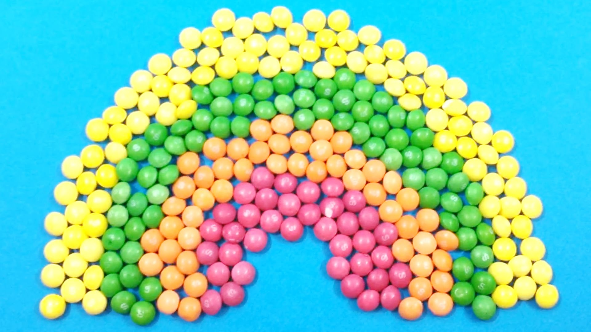 1920x1080 Learn Colours with Mini Skittles Candy Rainbow and Surprise Balls! Lesson 1