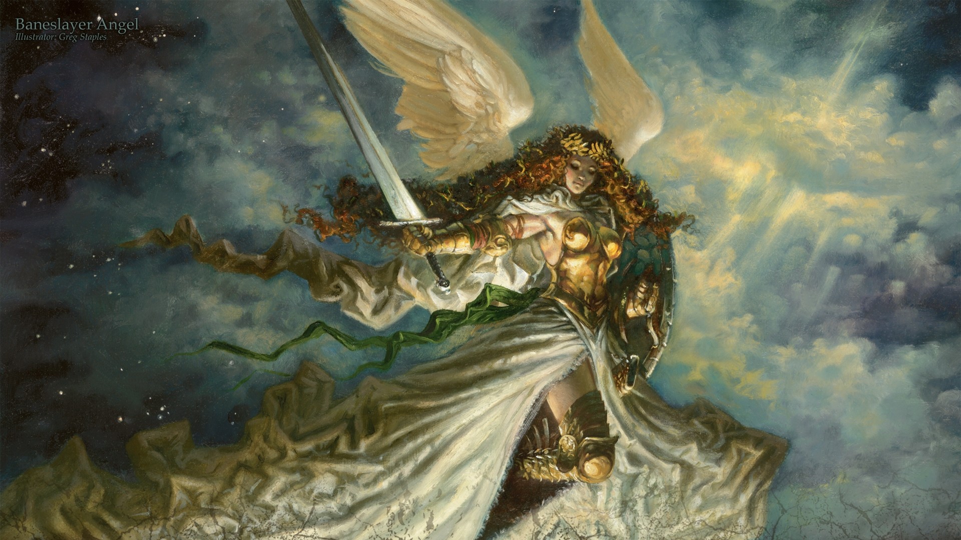 1920x1080 The Greatest Magic: The Gathering Art of All Time - Baneslayer Angel - Greg  Staples