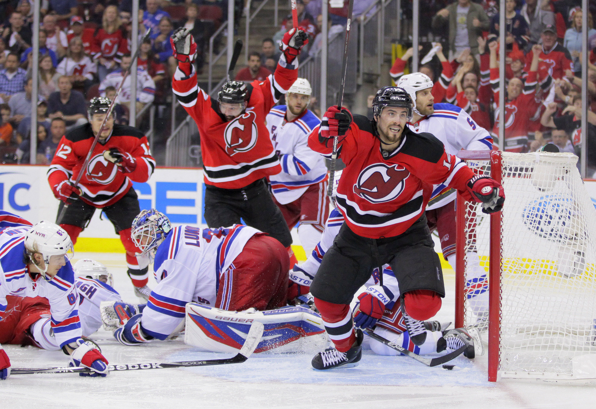 2048x1405 This in the New Jersey Devils beating the New York Rangers in the Eastern  Conference Finals. Adam Henrique scored the winning goal.