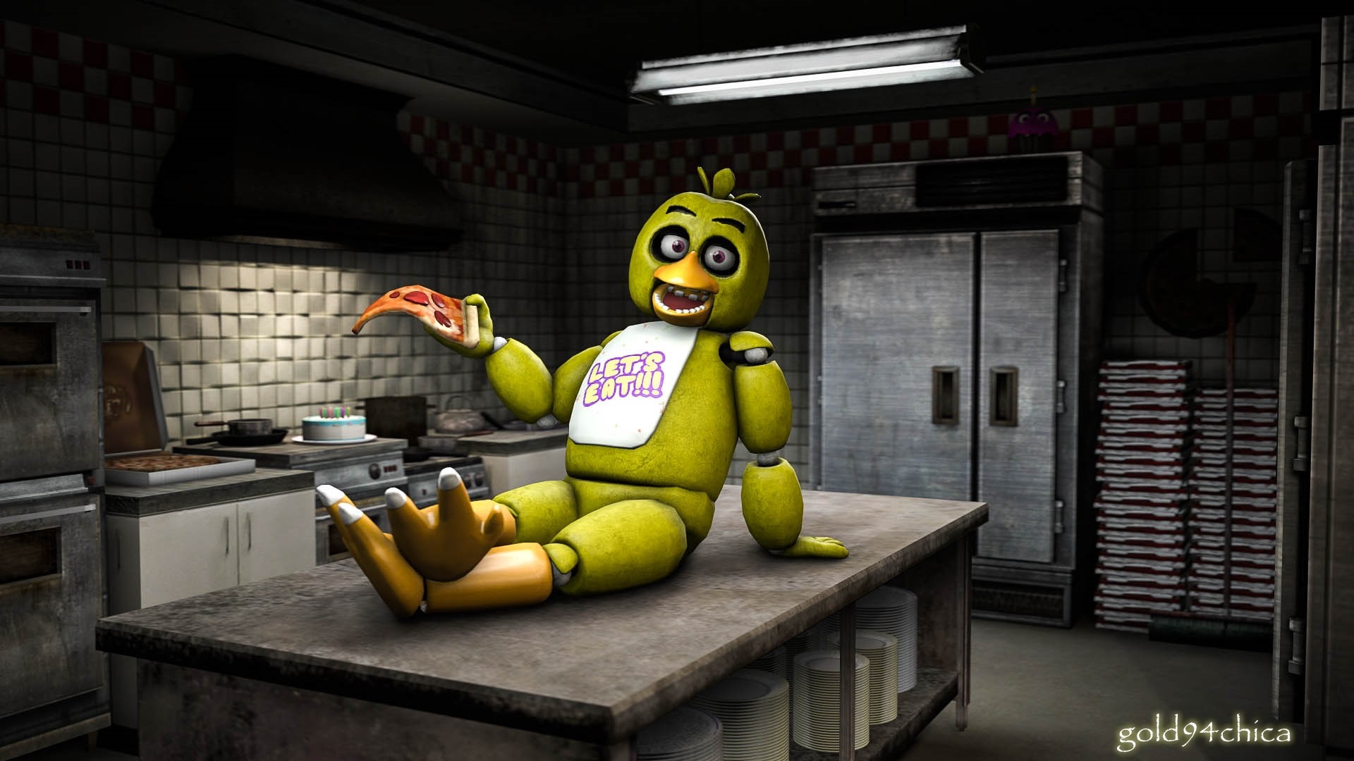 1920x1080 (Chica SFM Wallpaper) by gold94chica