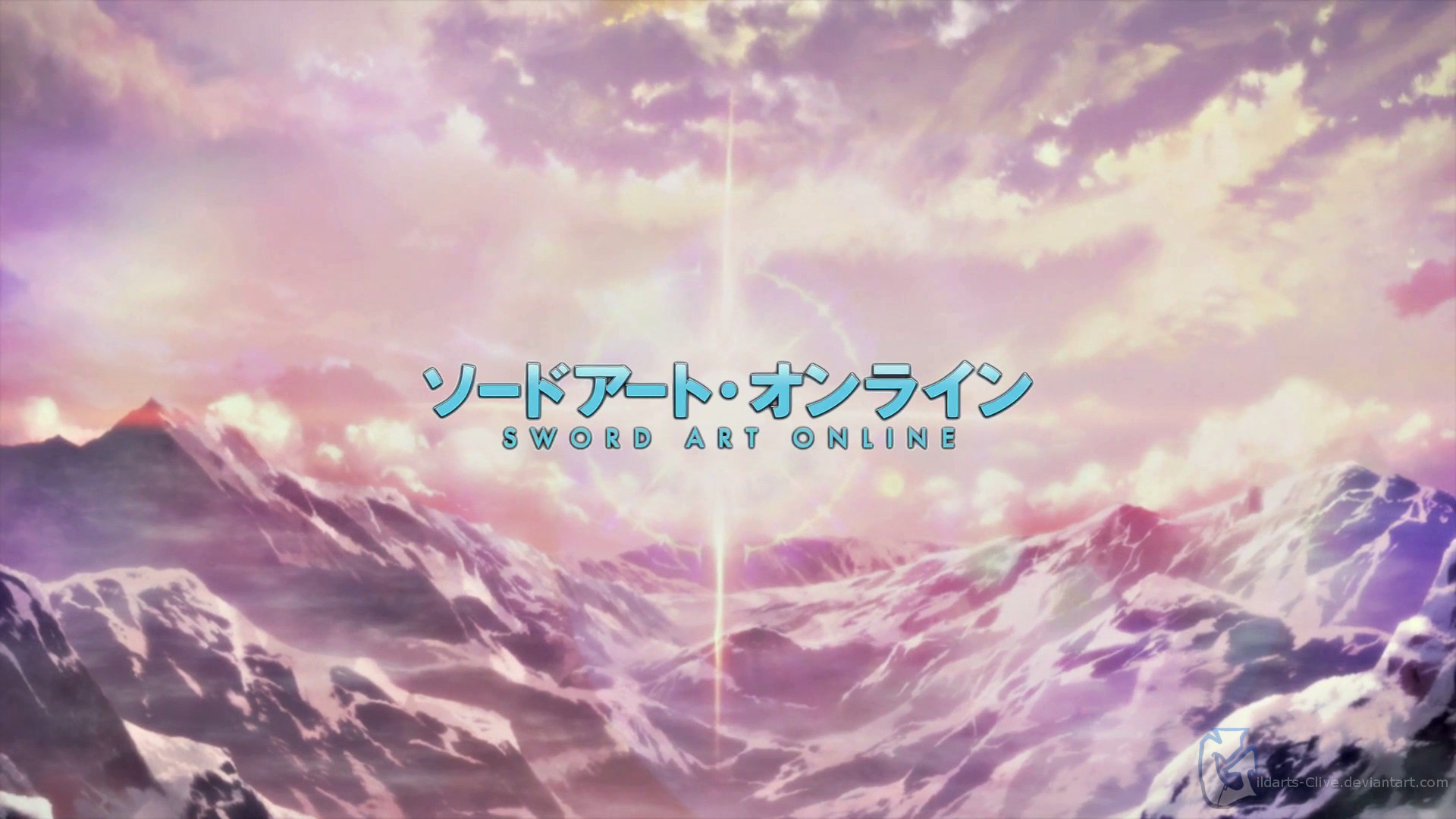 1920x1080 Sword Art Online, Logo, Landscape, Anime, Mountain