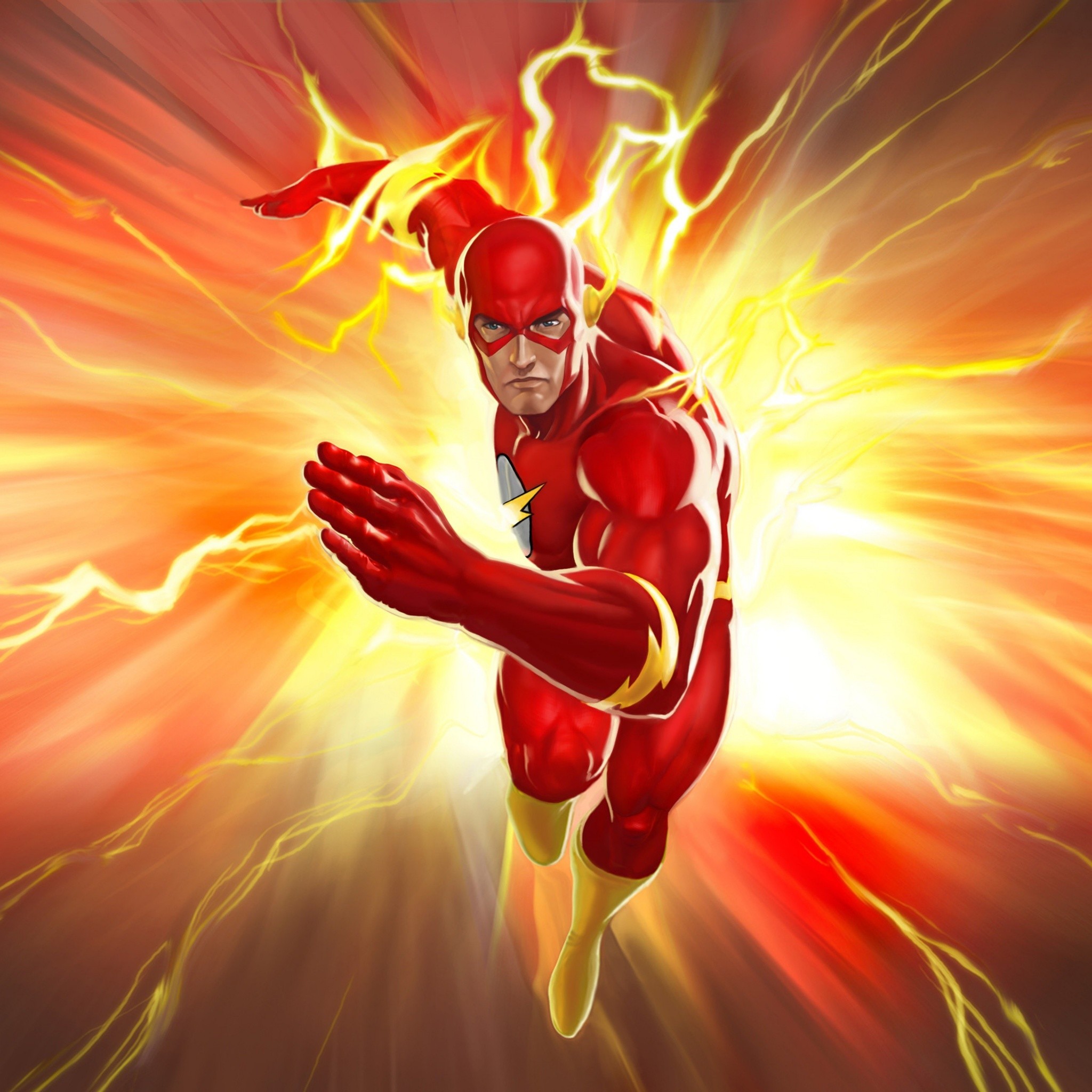 2048x2048 Flashing The Flash. Tap to see more Barry Allen The Flash iPhone, iPad &  Android wallpapers, backgrounds, fondos!