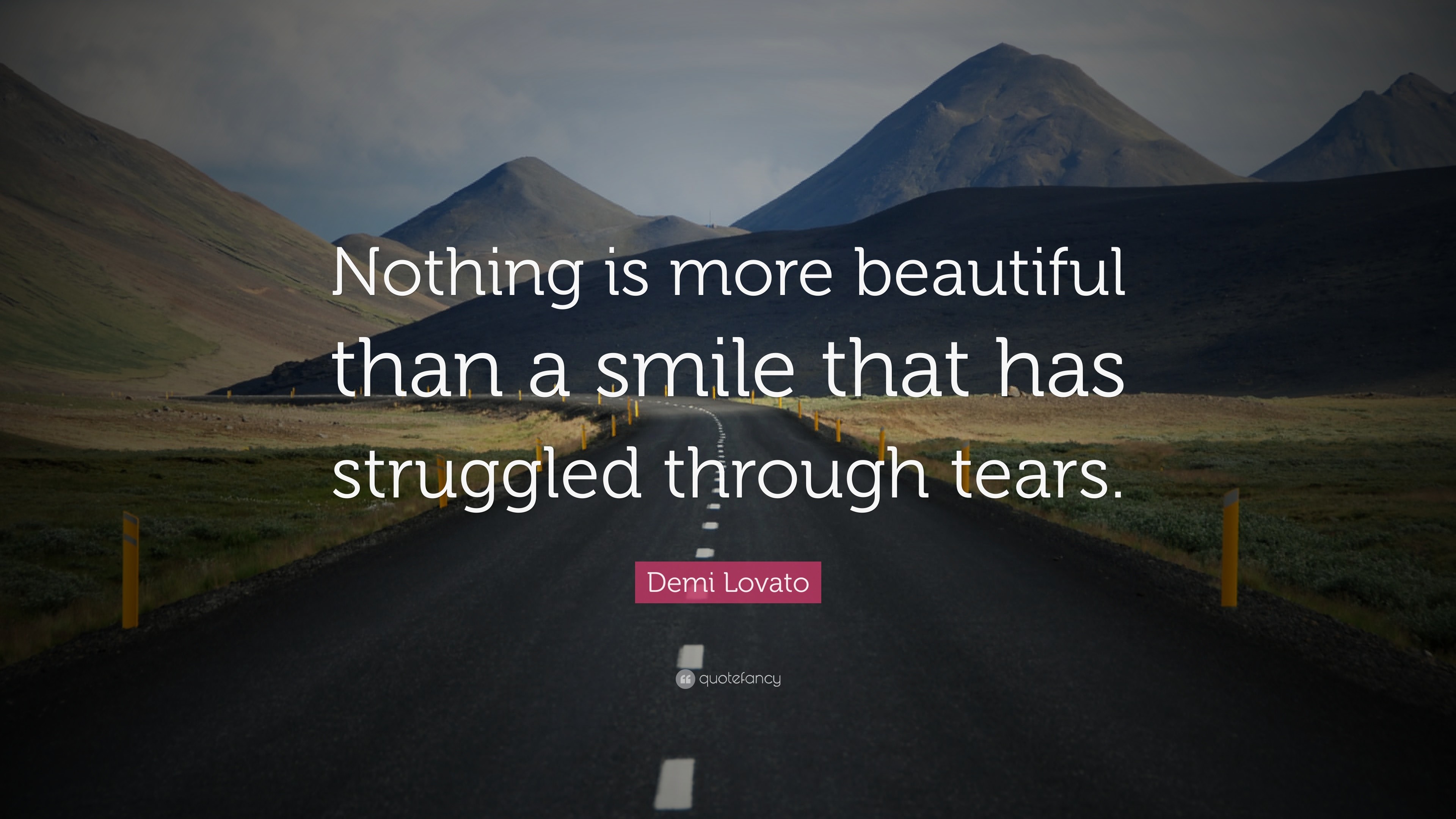 3840x2160 Smile Quotes: “Nothing is more beautiful than a smile that has struggled  through tears
