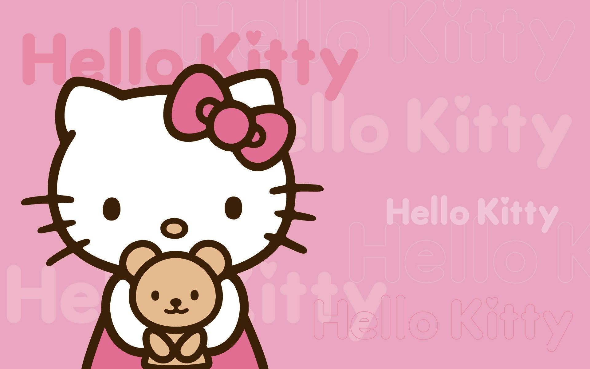 1920x1200 Pink Background Hello Kitty Wallpaper - Start Wallpaper