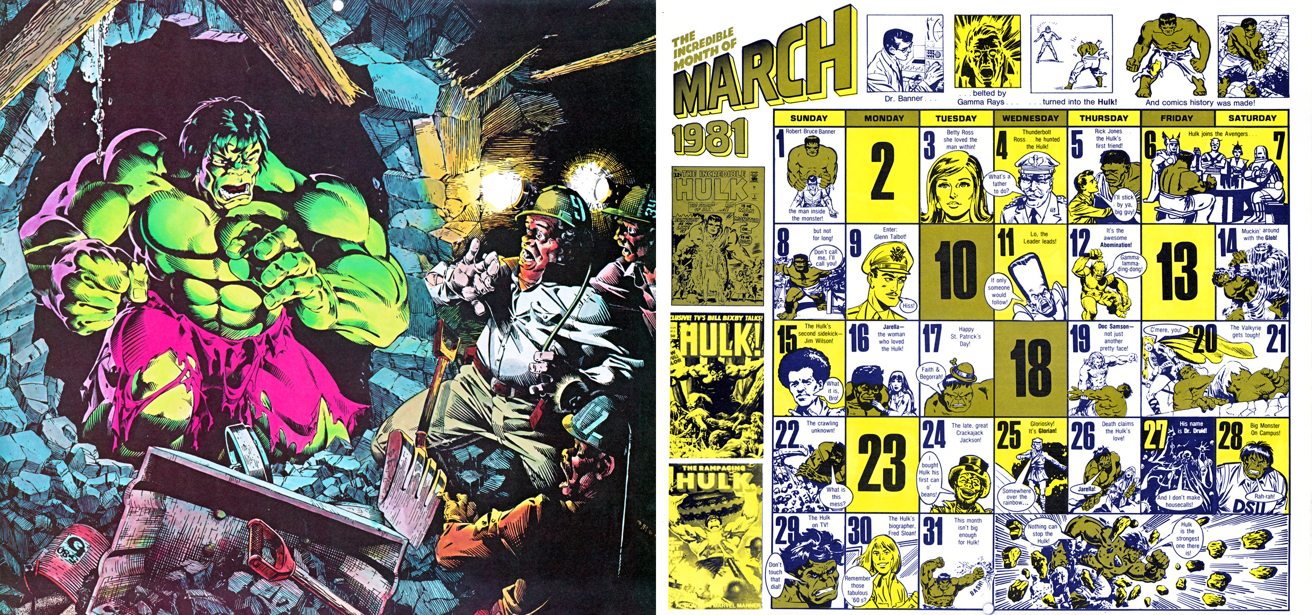 2560x1200 1981/2015 Marvel Comics Calendar - March