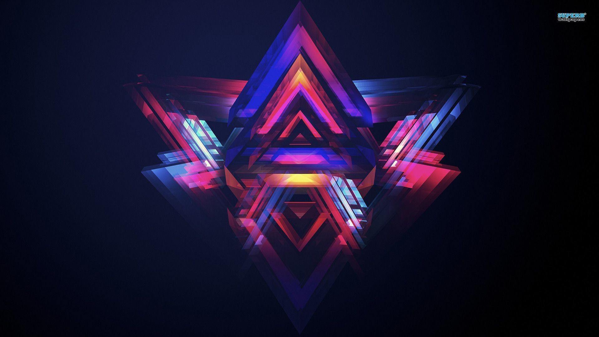 1920x1080 Triangles Cool Neon Backgrounds