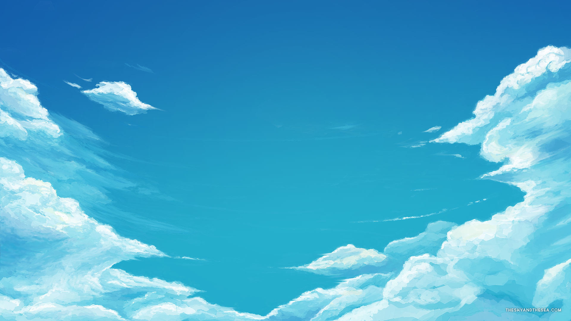 1920x1080 Free Wallpapers - Blue sky and clouds  wallpaper