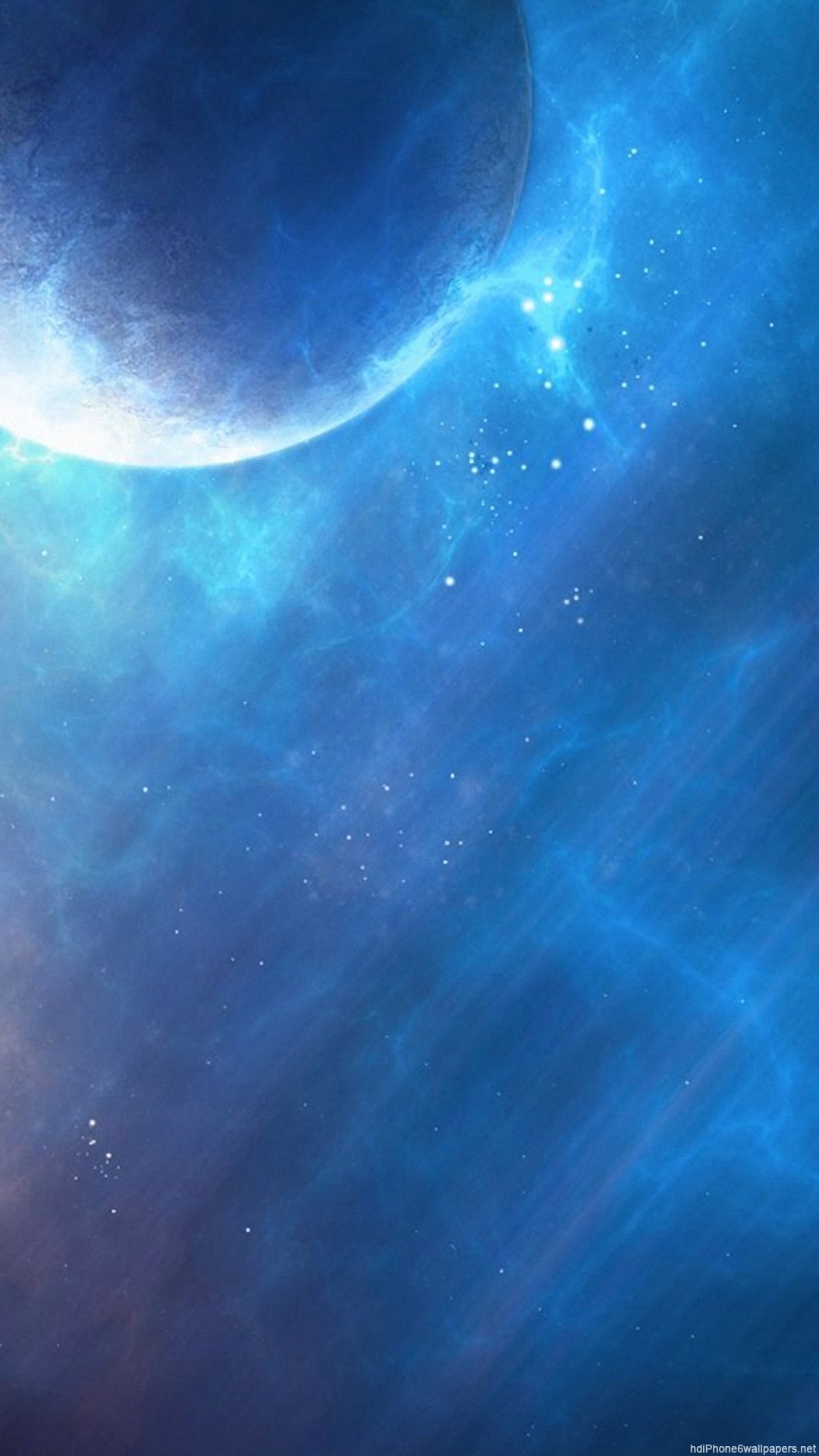1080x1920  beautiful blue space planet iPhone 6 wallpapers HD - 6 Plus  backgrounds