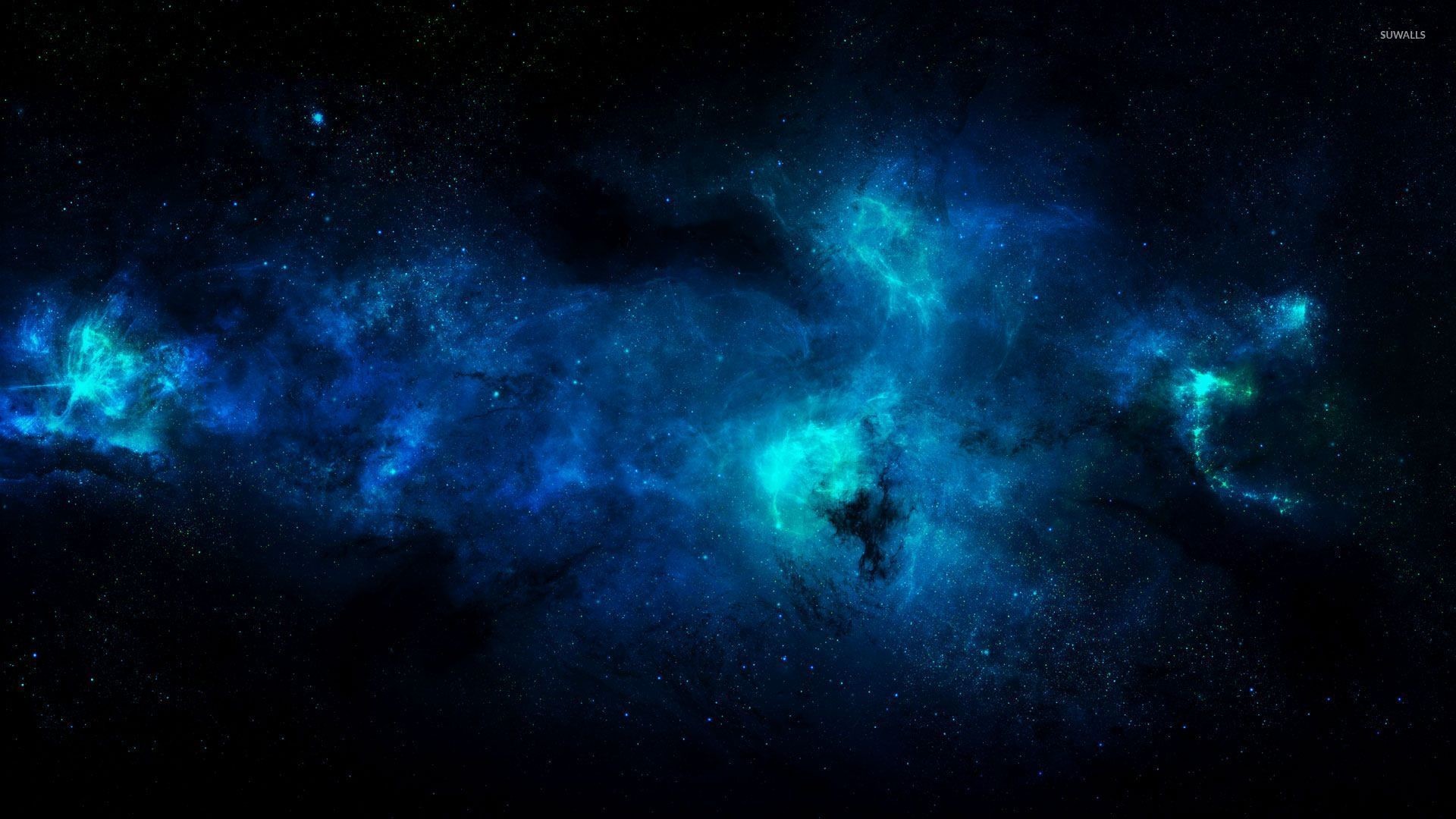 1920x1080 Blue nebula illuminating the darkness of the space wallpaper  jpg