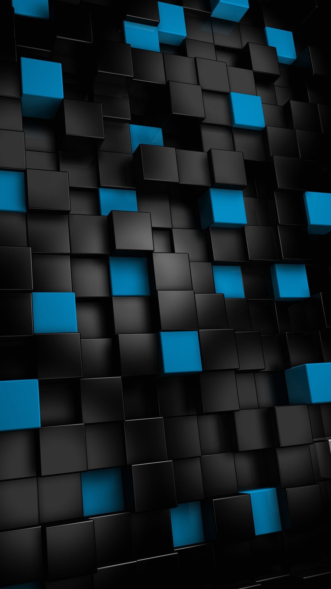 1080x1920 Wallpaper full hd 1080 x 1920 smartphone 3d cubes black blue