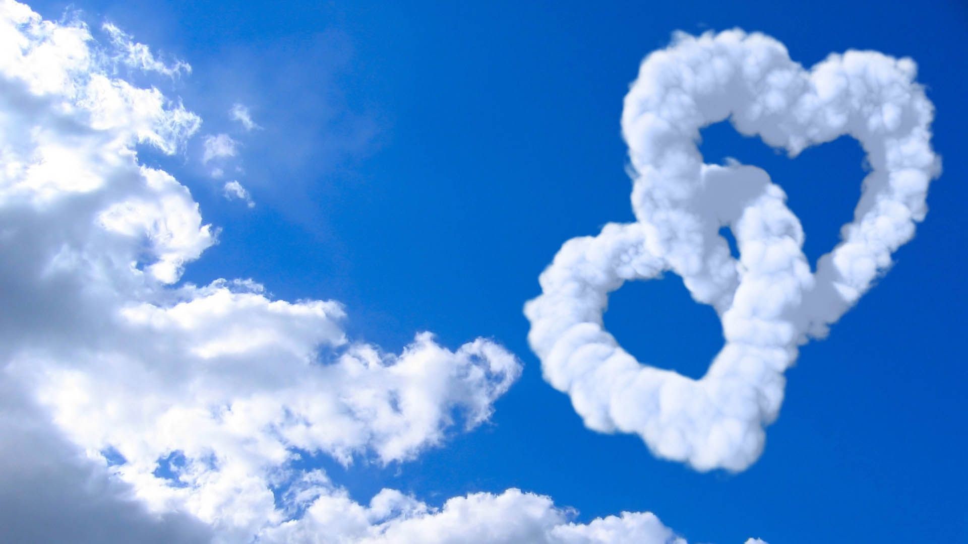 1920x1080 cloud wallpaper love heart. Â«Â«