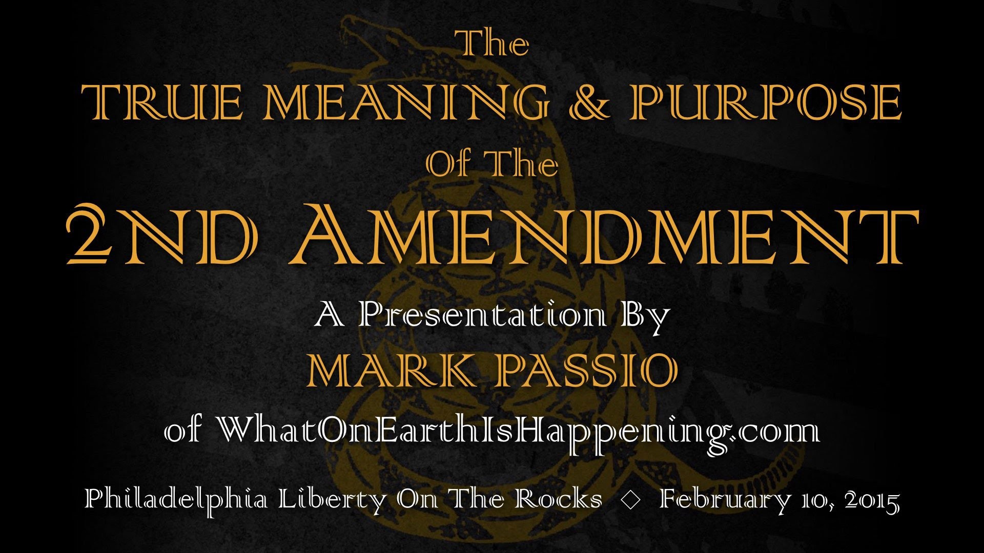 1920x1080 Mark Passio - The True Meaning And Purpose Of The 2nd Amendment - YouTube