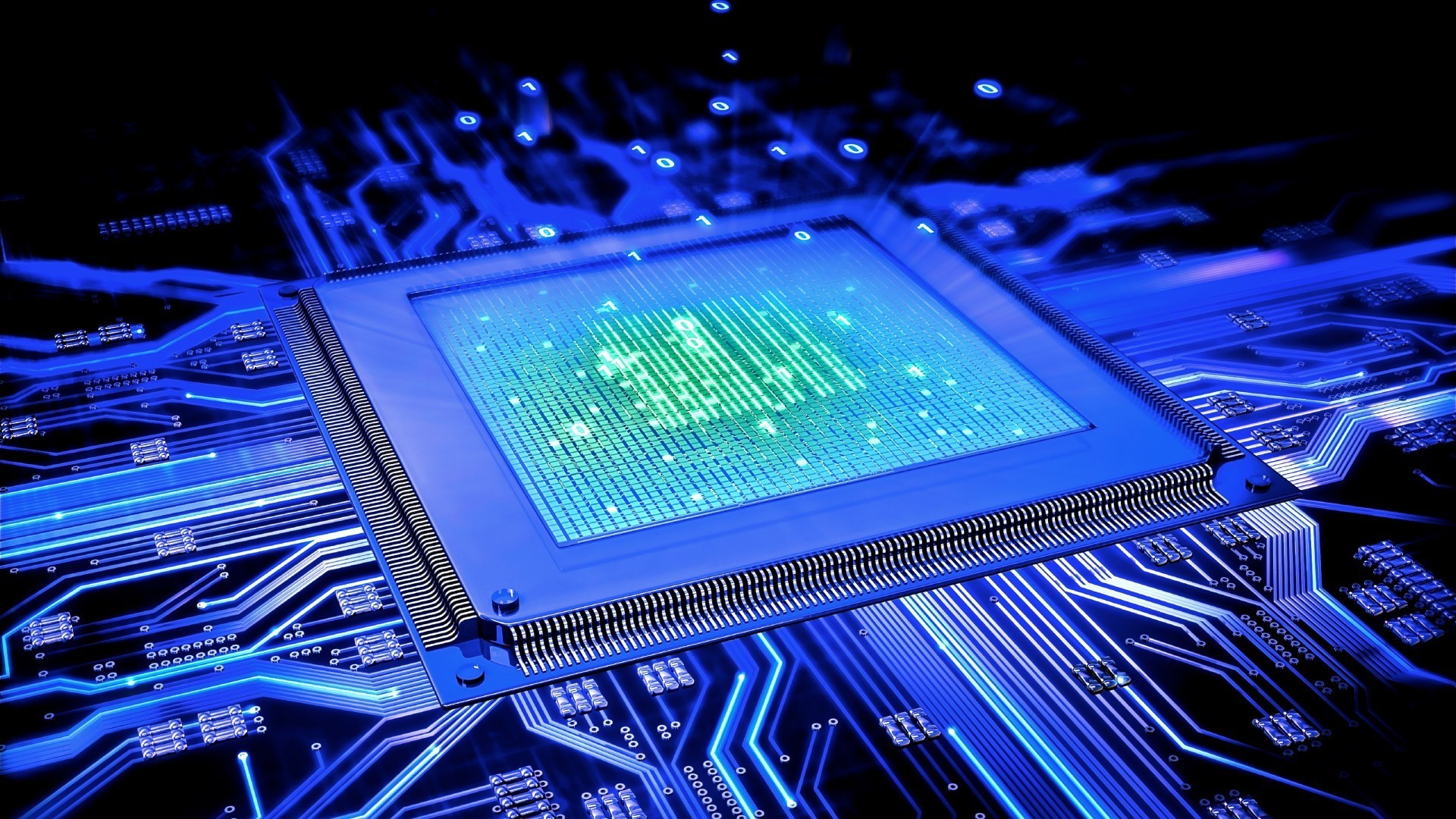 1920x1080 Processor CPU Motherboard Blue Circuits Circuit Board computer wallpaper