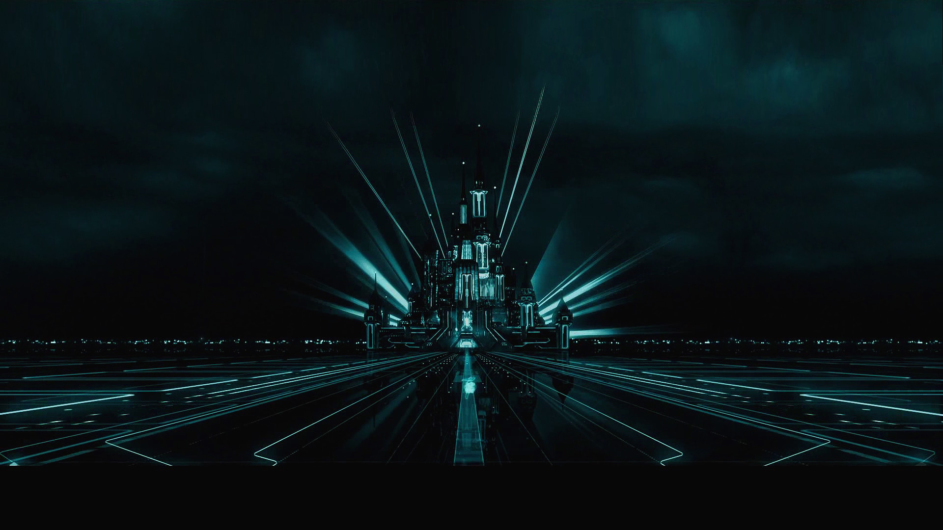 1920x1080 the disney castle from tron | You are viewing a Movies Wallpaper