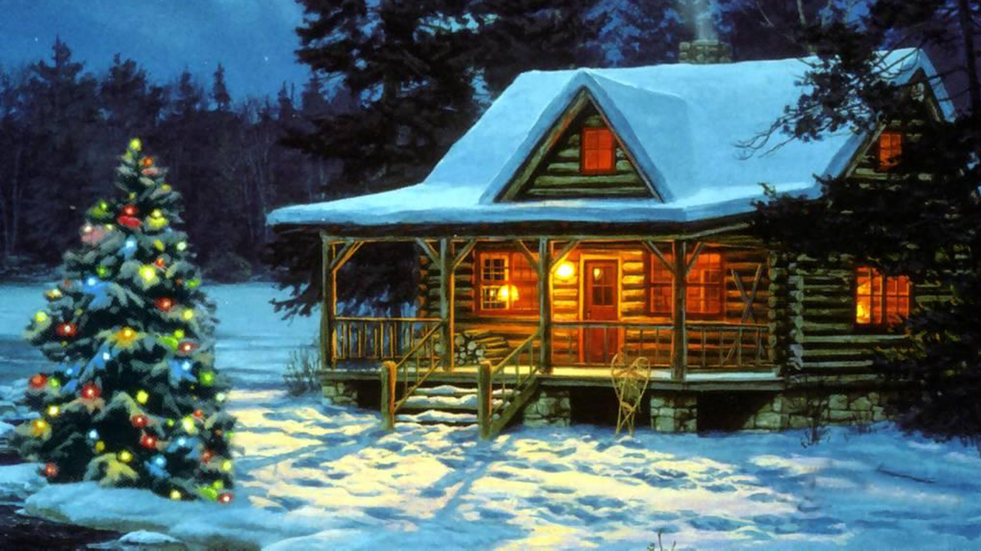 Christmas Cabin Wallpaper (51+ images)