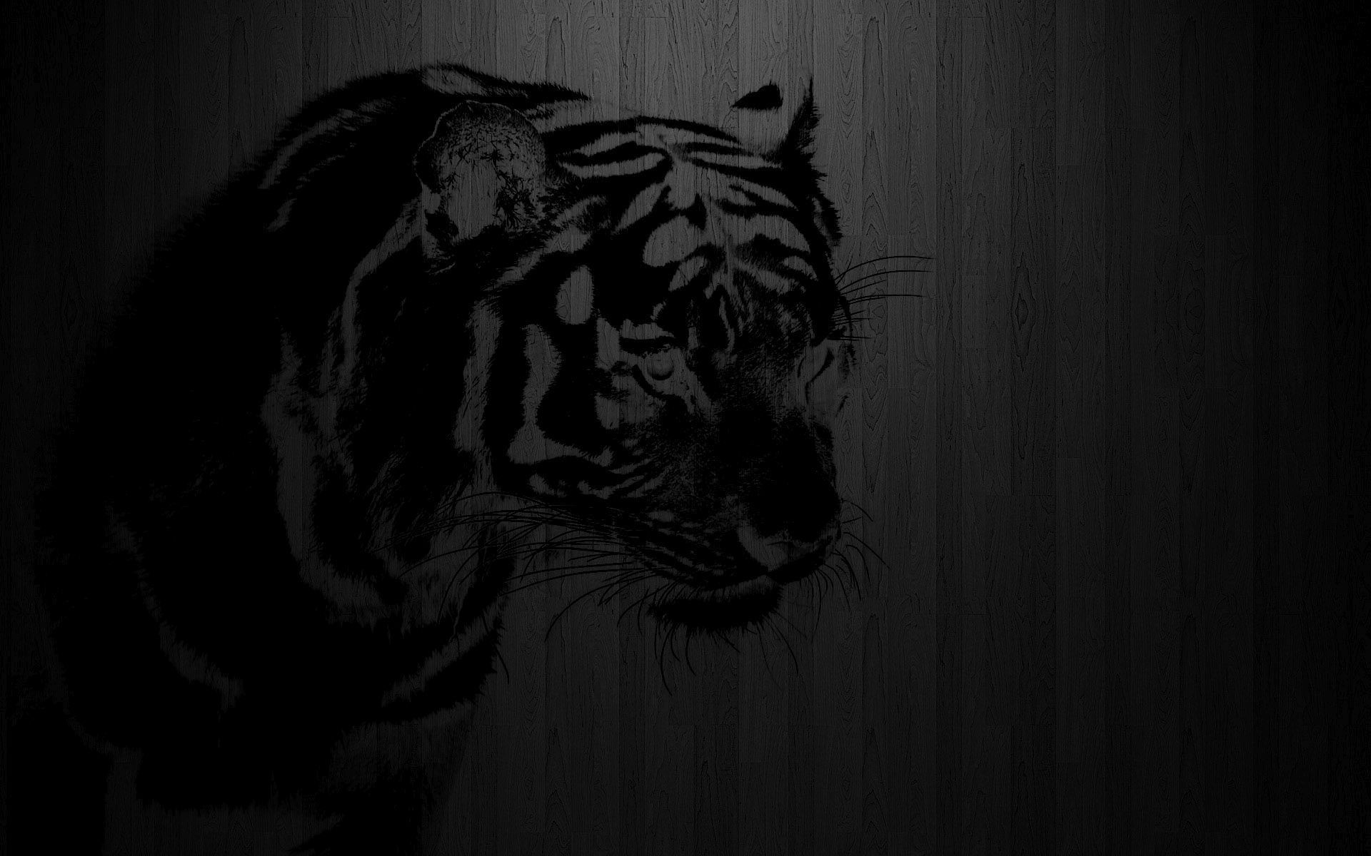 1920x1200 ... Black tiger print on wood