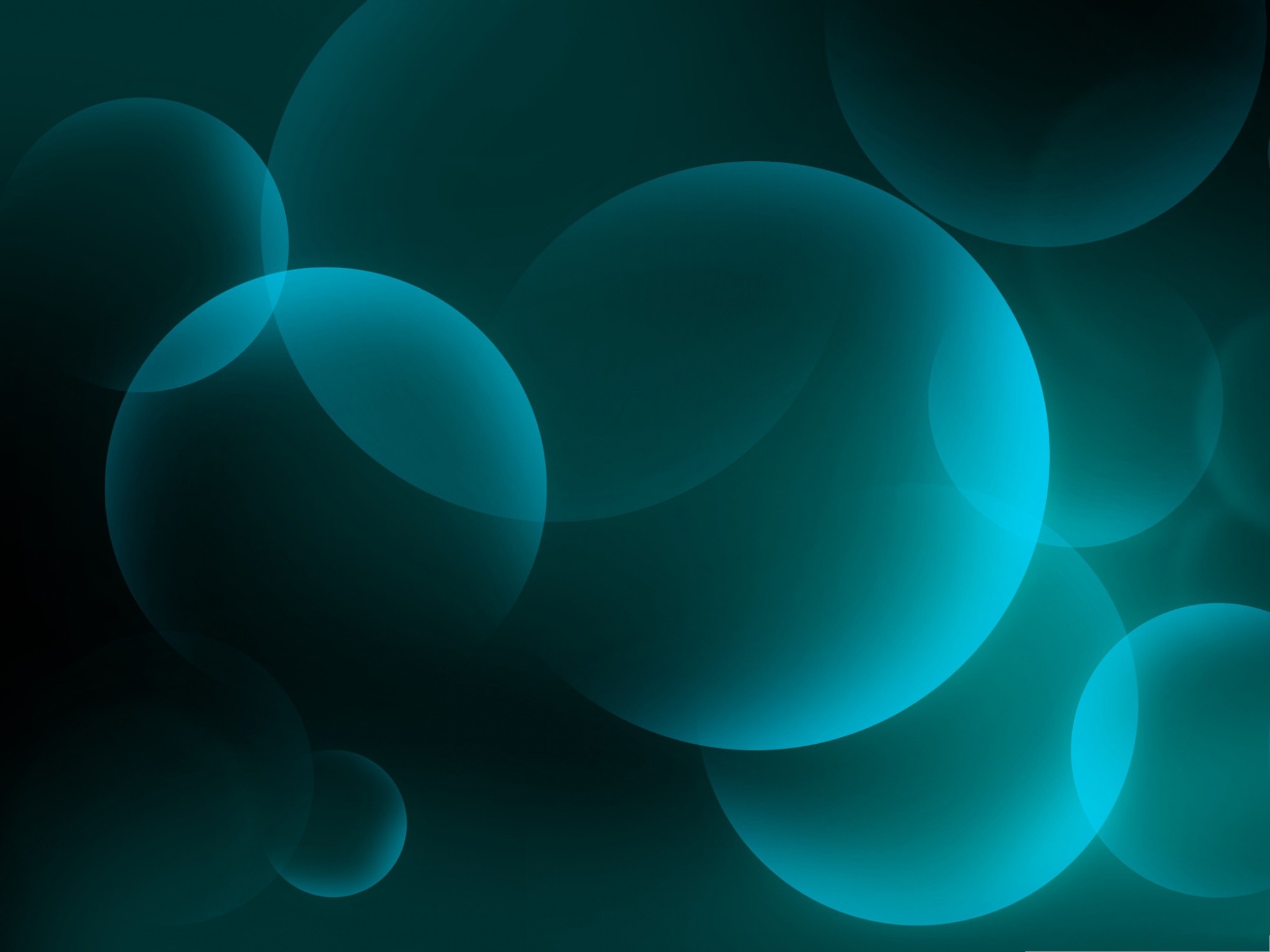 2048x1536 Background Wide Wallpaper - Turquoise Big Bubbles, Differ .
