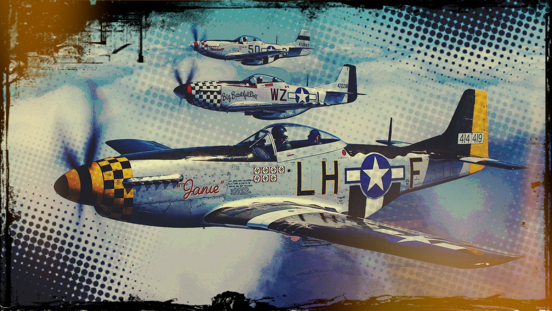 1920x1080 airplane, Pop Art, Vintage, Sky Wallpapers HD / Desktop and Mobile  Backgrounds