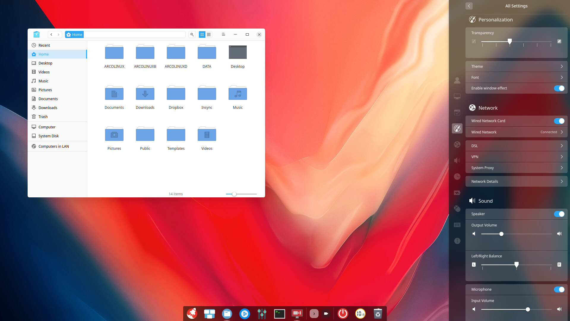 1920x1080 12 changing the appearance of deepin – icons, themes, cursors, … or  personalisation of Deepin