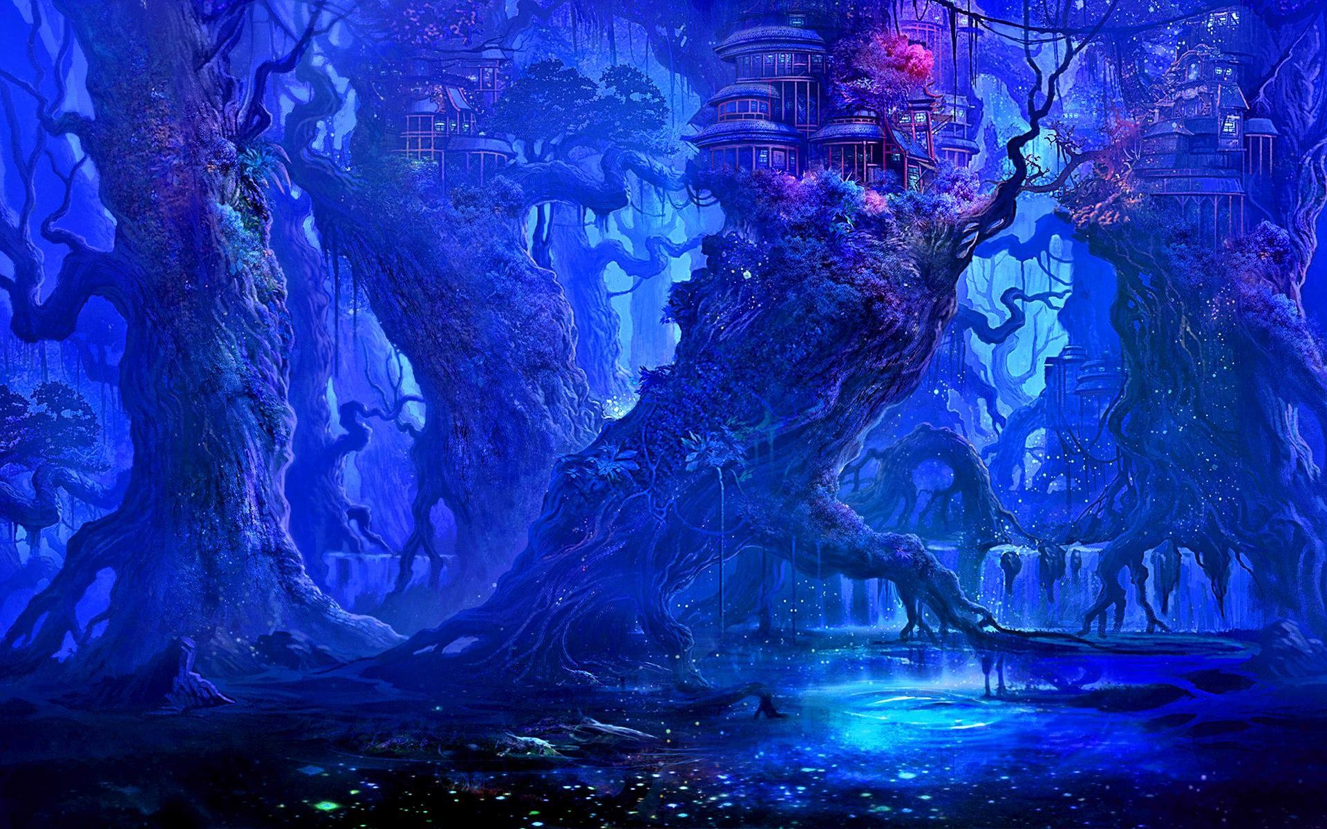 1920x1200 Magical Treehouse Wallpaper