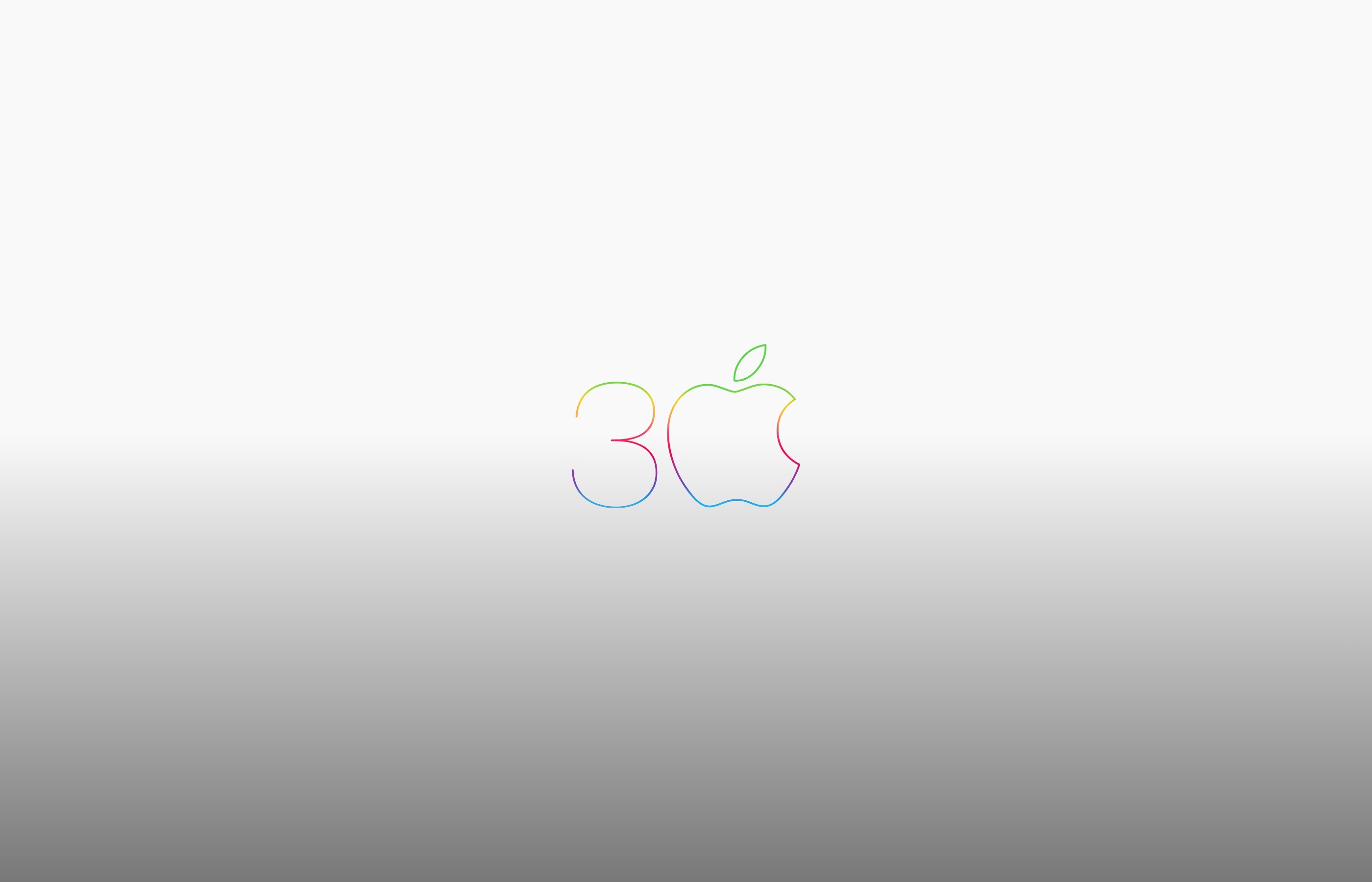 2800x1800 apple-30th-anniversary-mac-logo-grey-wallpaper