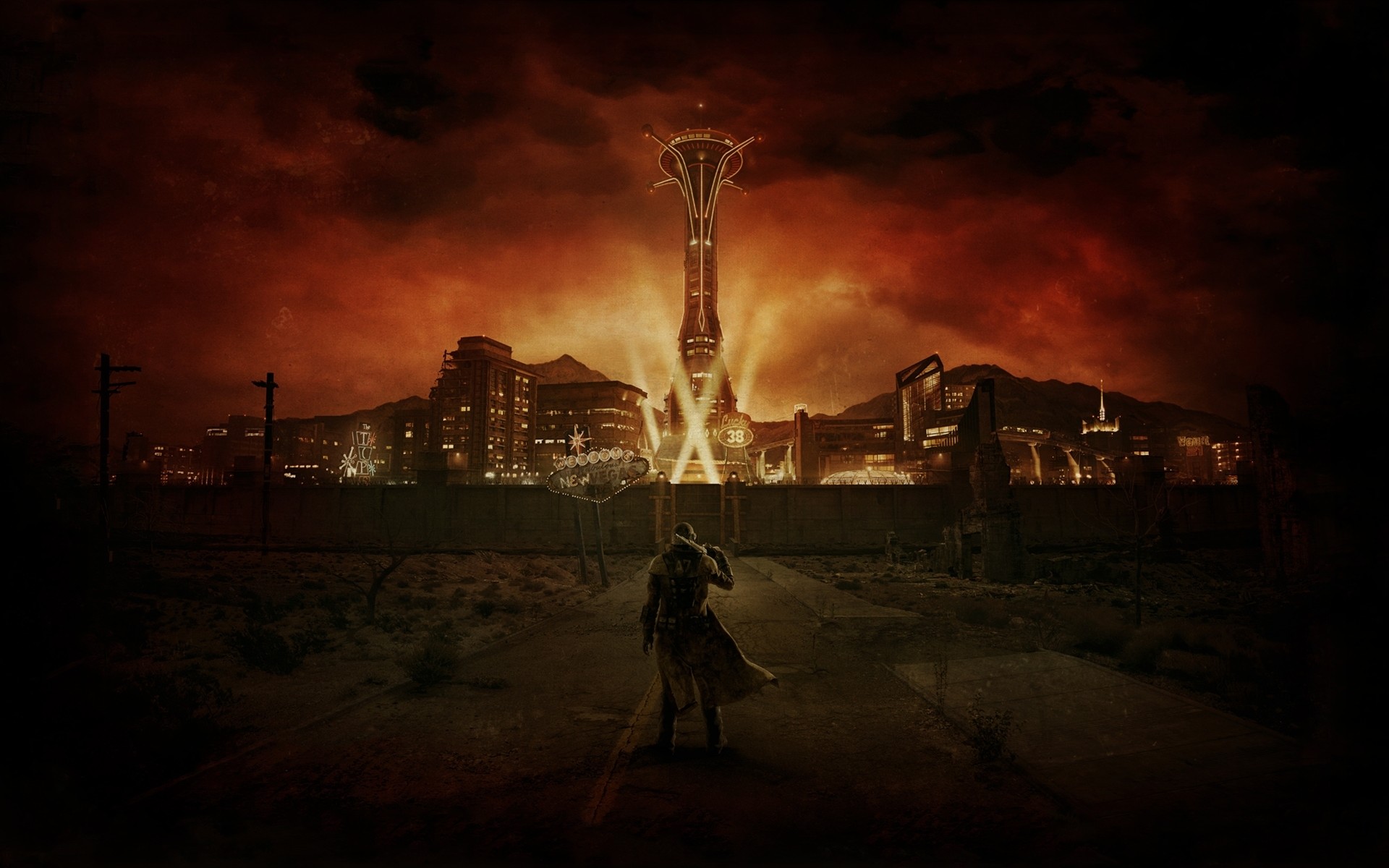 1920x1200 Video Games Fallout New Vegas Digital Art Wasteland Apocalyptic ...