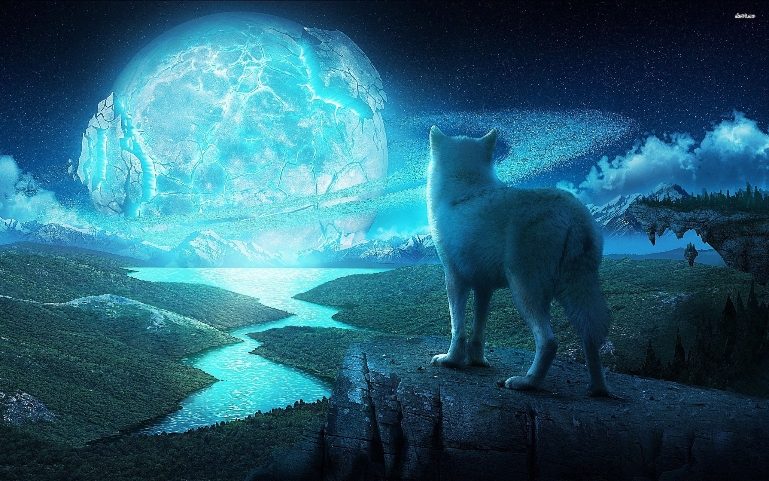 2560x1600 moon wallpaper  Ice Wolf Wallpapers