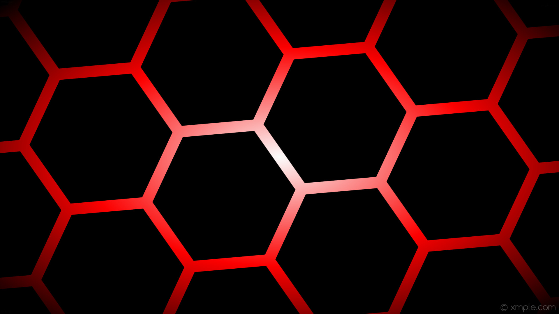 1920x1080 wallpaper black glow hexagon white gradient red #000000 #ffffff #ff0000  diagonal 35Â°