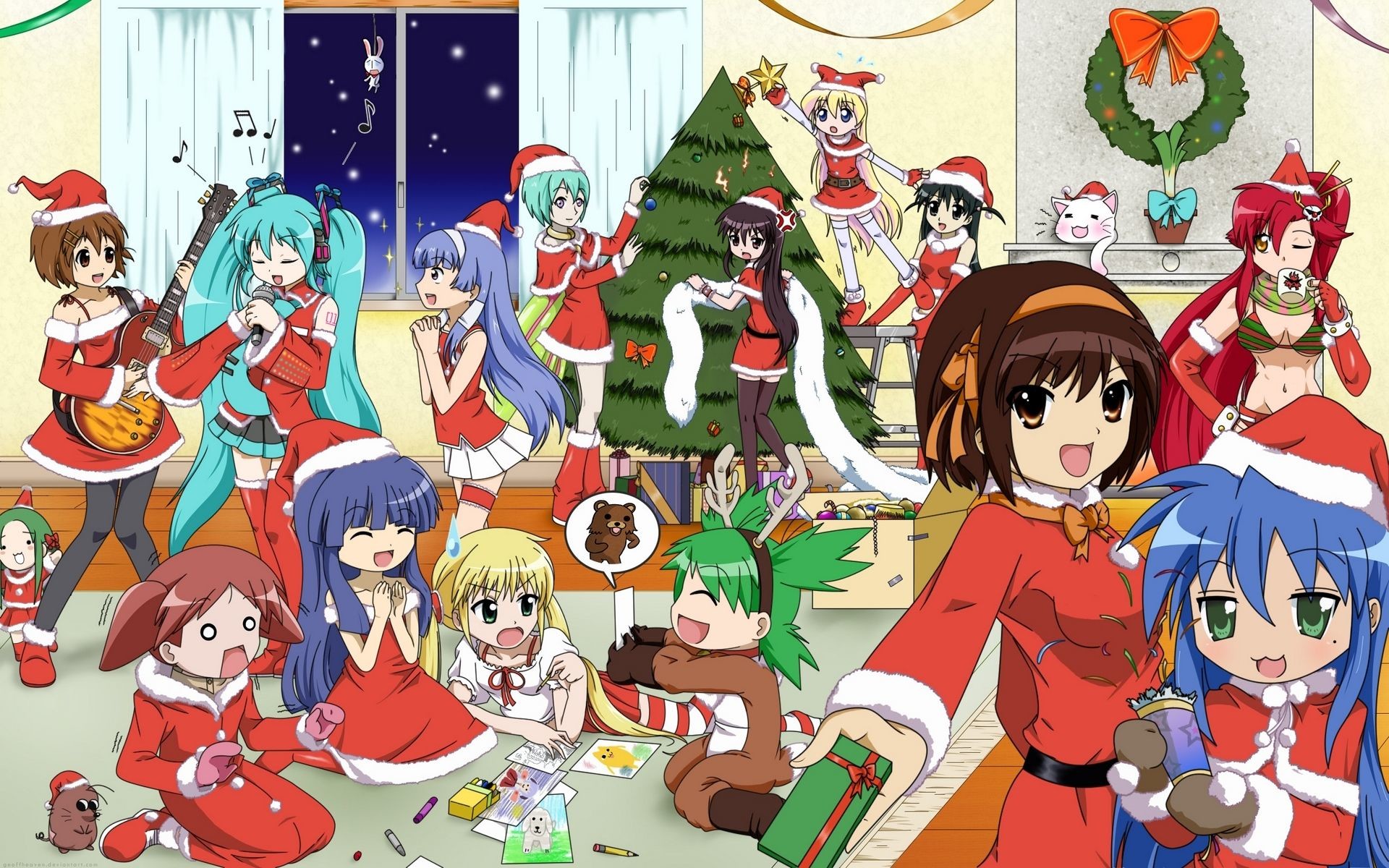 1920x1200 cute anime christmas 