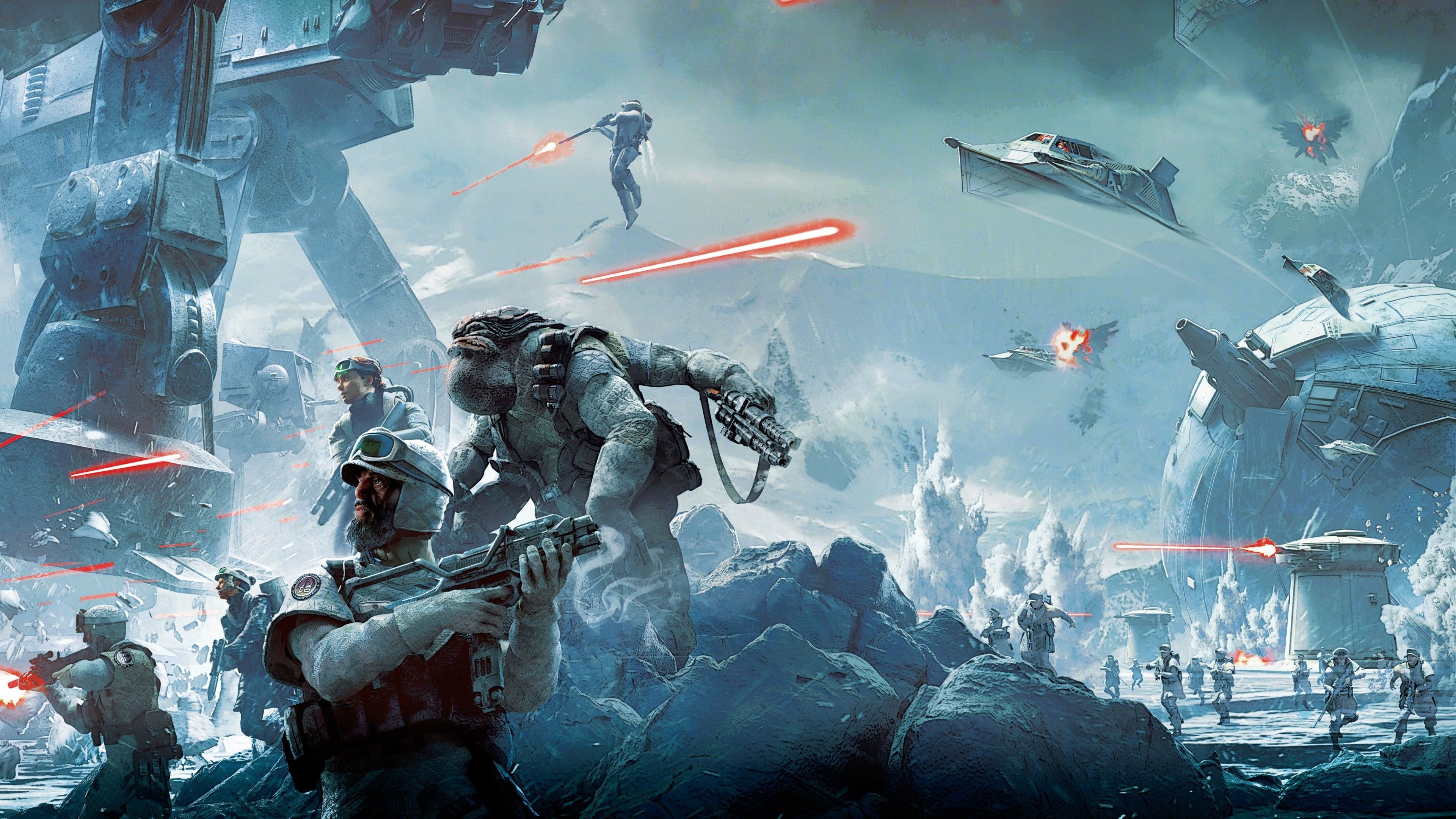 3840x2160 Star Wars Starship Combat Game | Category : Game Wallpapers Â» Star Wars:  Battlefront, Star Wars, Video .