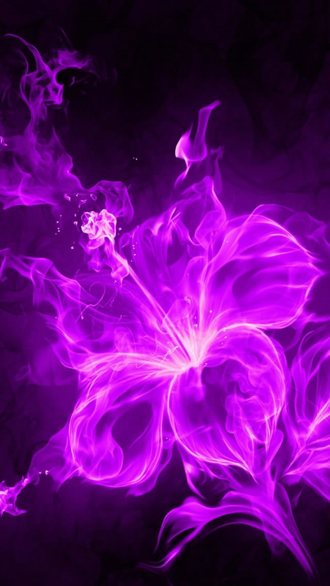 1080x1920 3D Purple Flower iPhone Wallpaper resolution 