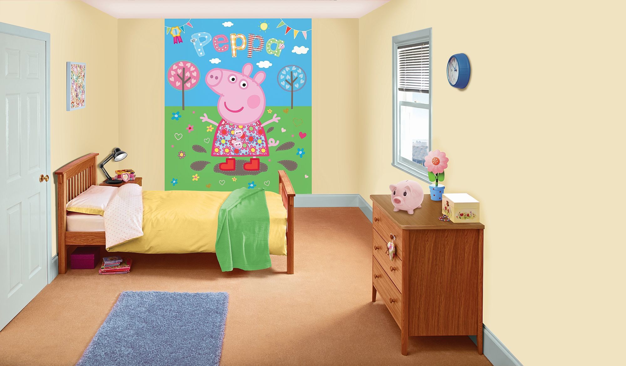 2000x1171 Walltastic Peppa Pig bedroom in a box Wallpaper main image ...