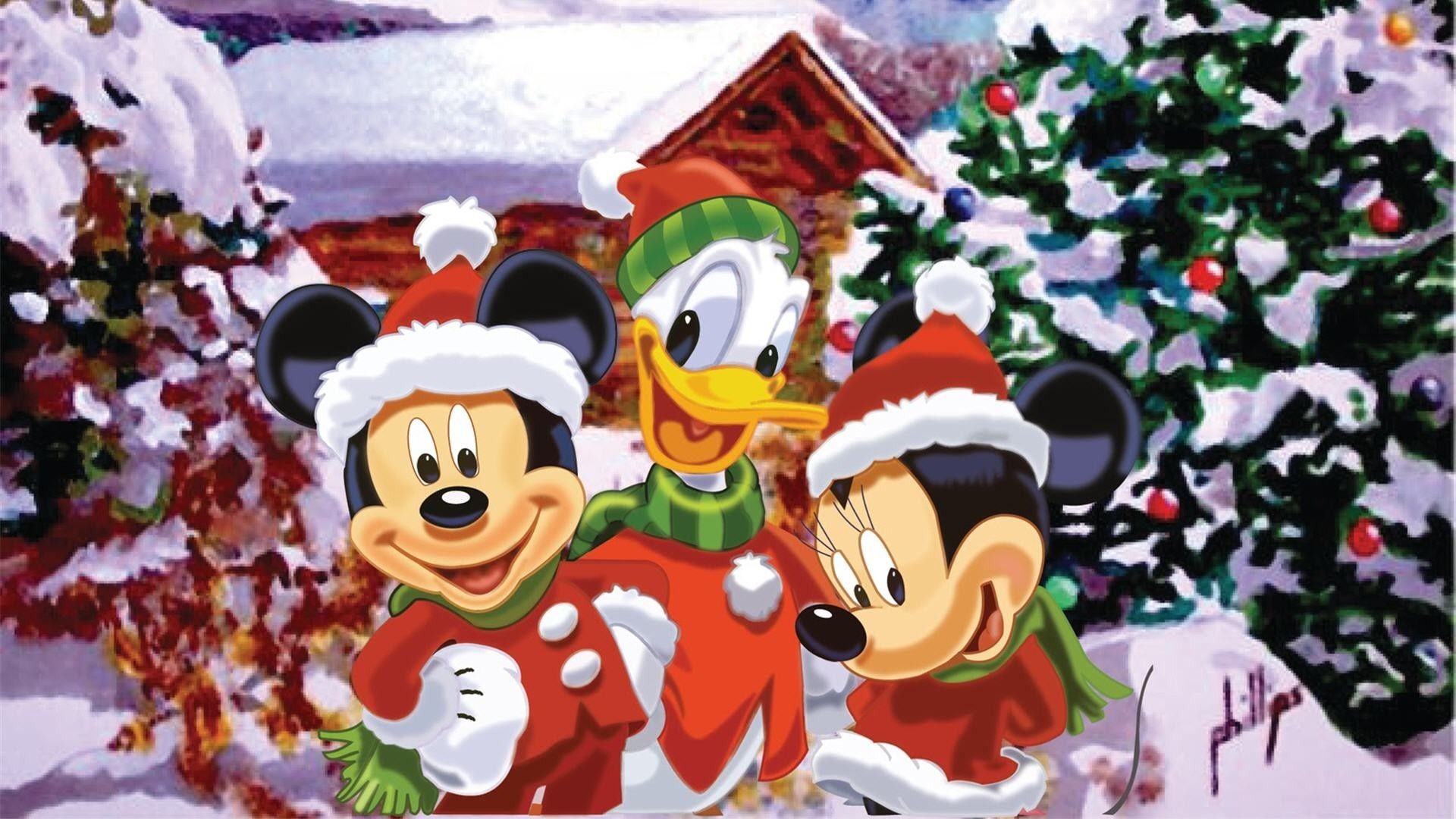 1920x1080 Wallpapers Mickey Mouse Christmas Wallpaper Background With .