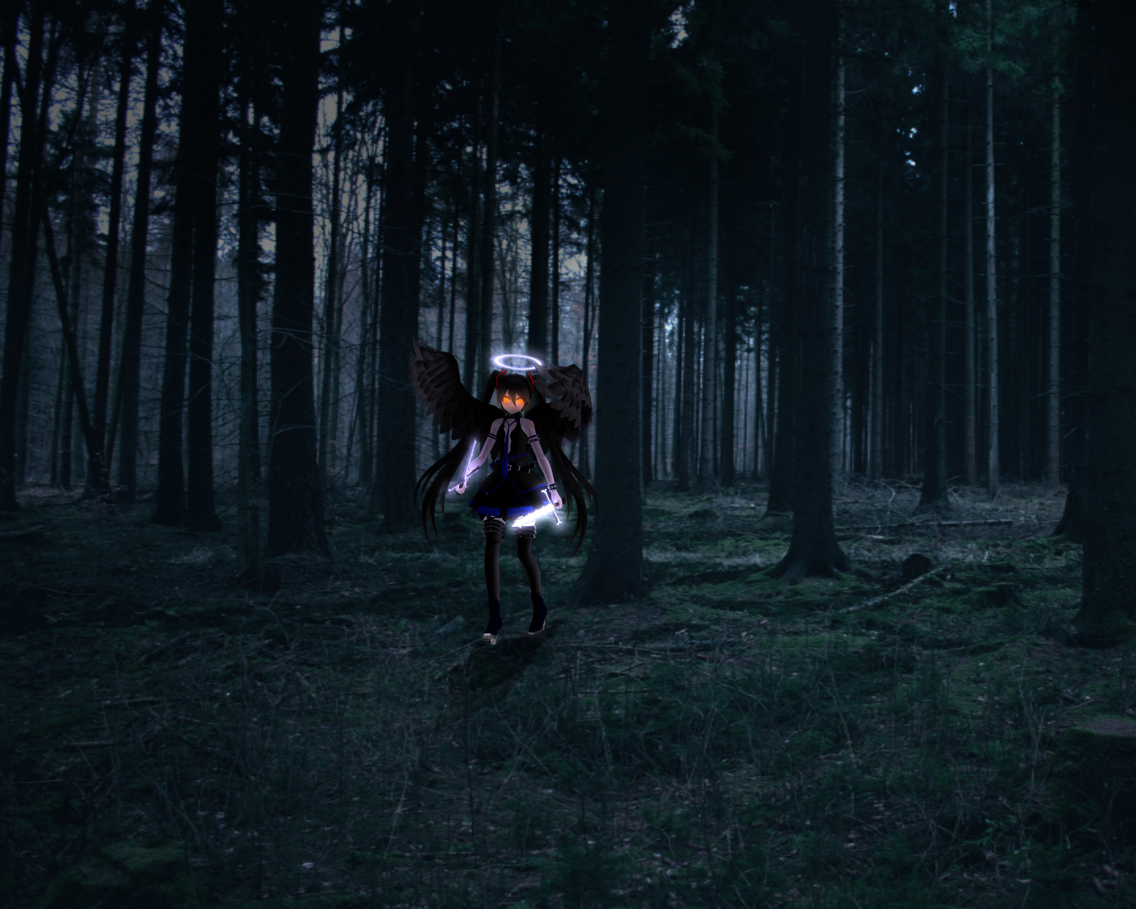 Premium Photo  Fantasy forest in anime style